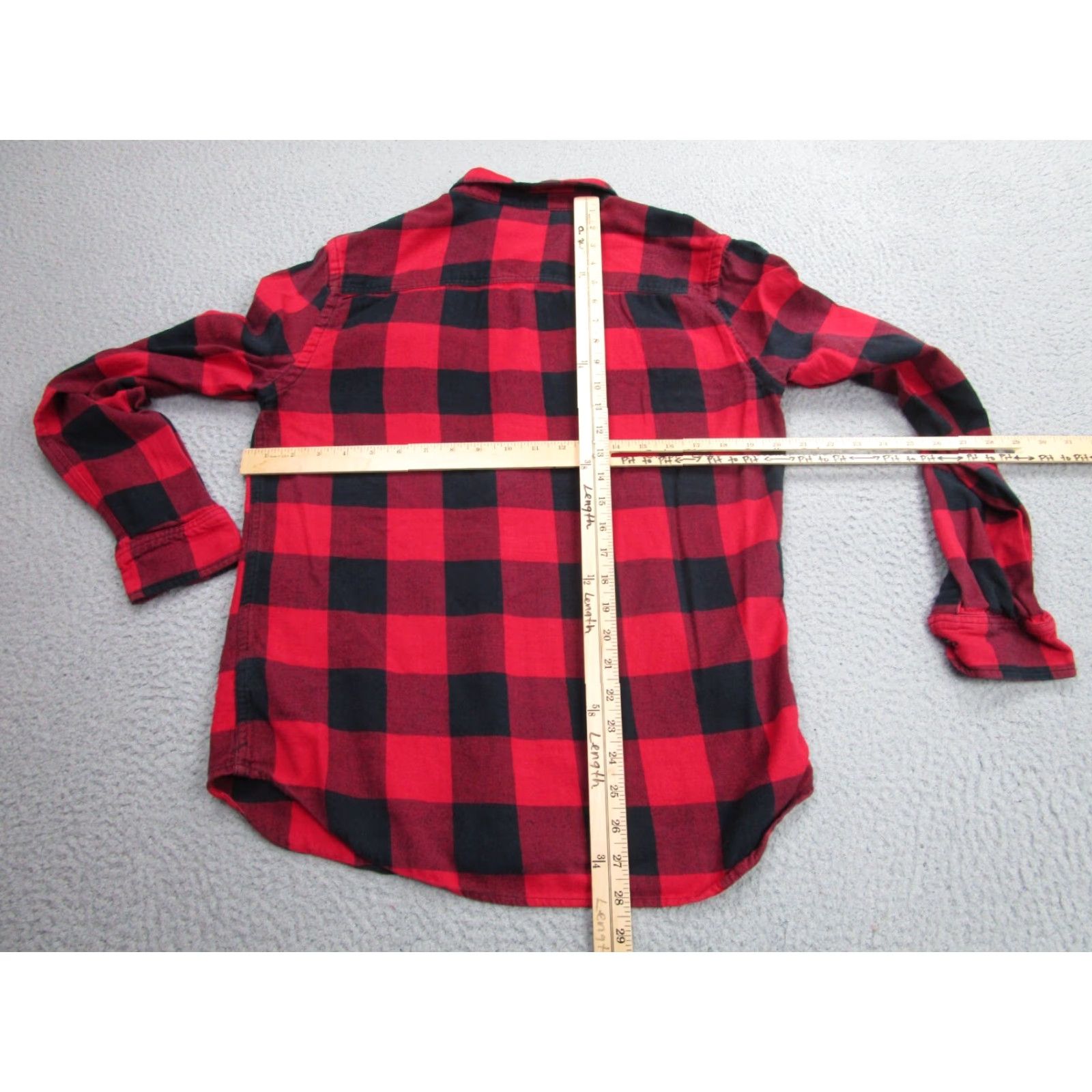 Vintage Salt Valley Mens Flannel Shirt M Red Black Plaid Long Sleeve Casual Western Size US M / EU 48-50 / 2 - 6 Thumbnail