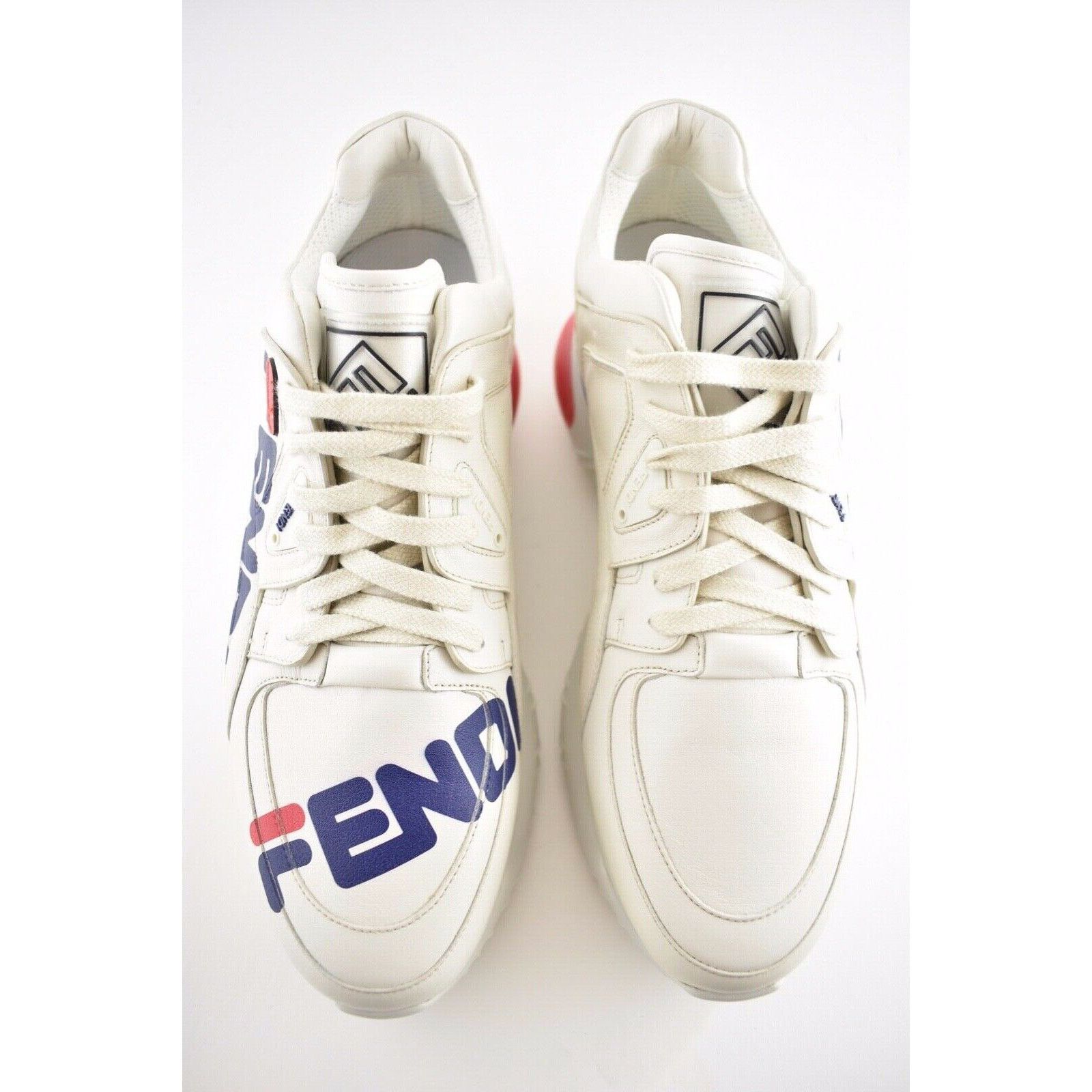 Fendi Fendi Mens Chunky Mania Logo White Platform Size US 10.5 / EU 43-44 - 10 Thumbnail