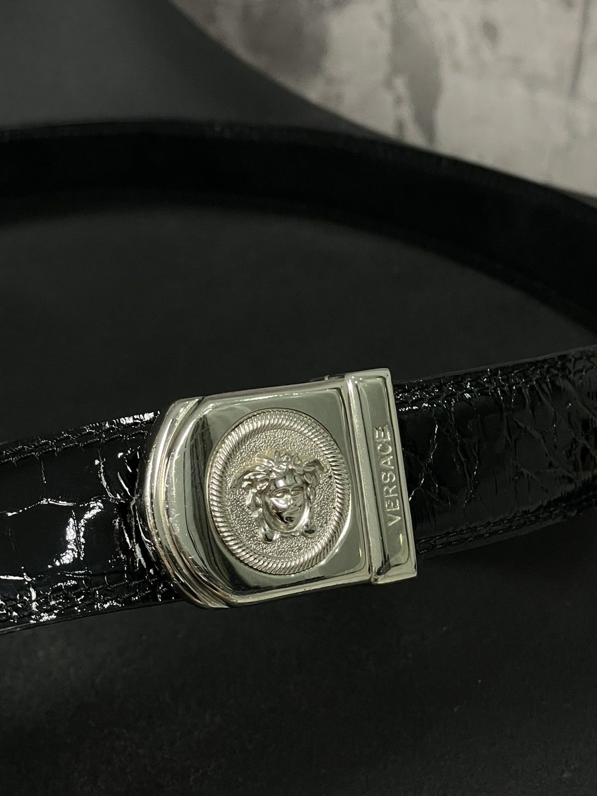 Leather Versace Leather Avant Garde Classic Belt Size ONE SIZE - 4 Thumbnail