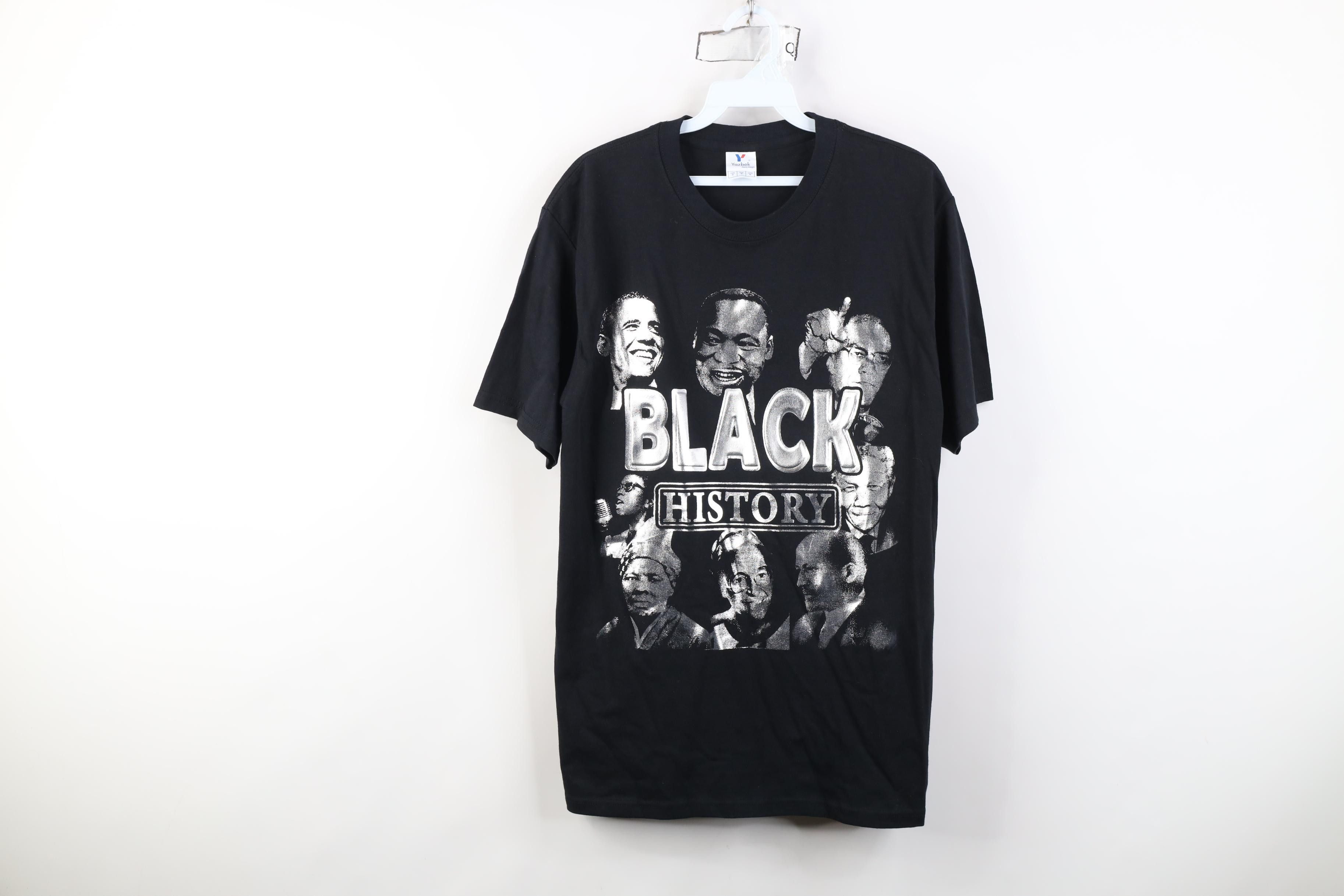 Vintage Deadstock Vintage Y2K History Obama MLK Jr Malcolm X T-Shirt Size US M / EU 48-50 / 2 - 1 Thumbnail