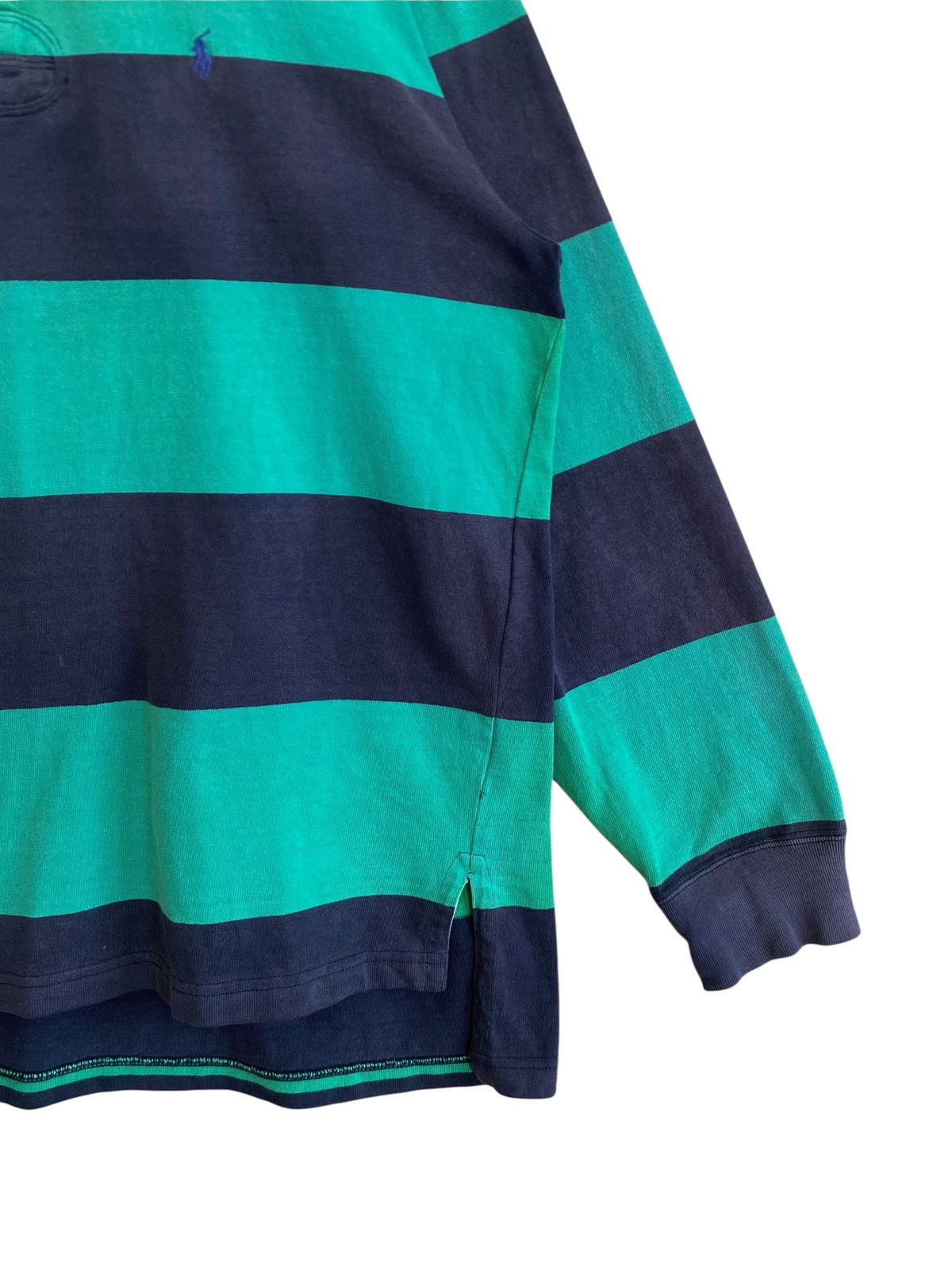 Polo Ralph Lauren Very Rare Vintage Polo Ralph Lauren Stripe Rugby Shirt 1990s Size US XL / EU 56 / 4 - 5 Thumbnail