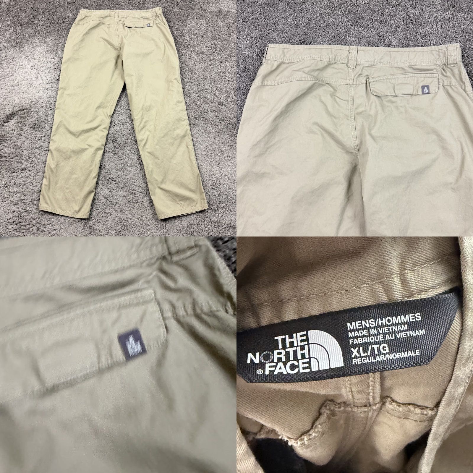 The North Face The North Face Pants Mens XL Beige Outdoor Lightweight 100% Cotton 35x31 Chino Straight Flat Front Regular Logo Size US 36 / EU 52 - 8 Thumbnail