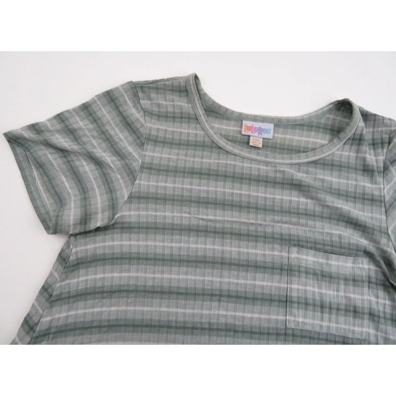 Vintage Lularoe Carly Dress 2XS Striped Green Swing High Low EUC Women's Dress Size XXS / US 00 / IT 34 - 4 Thumbnail