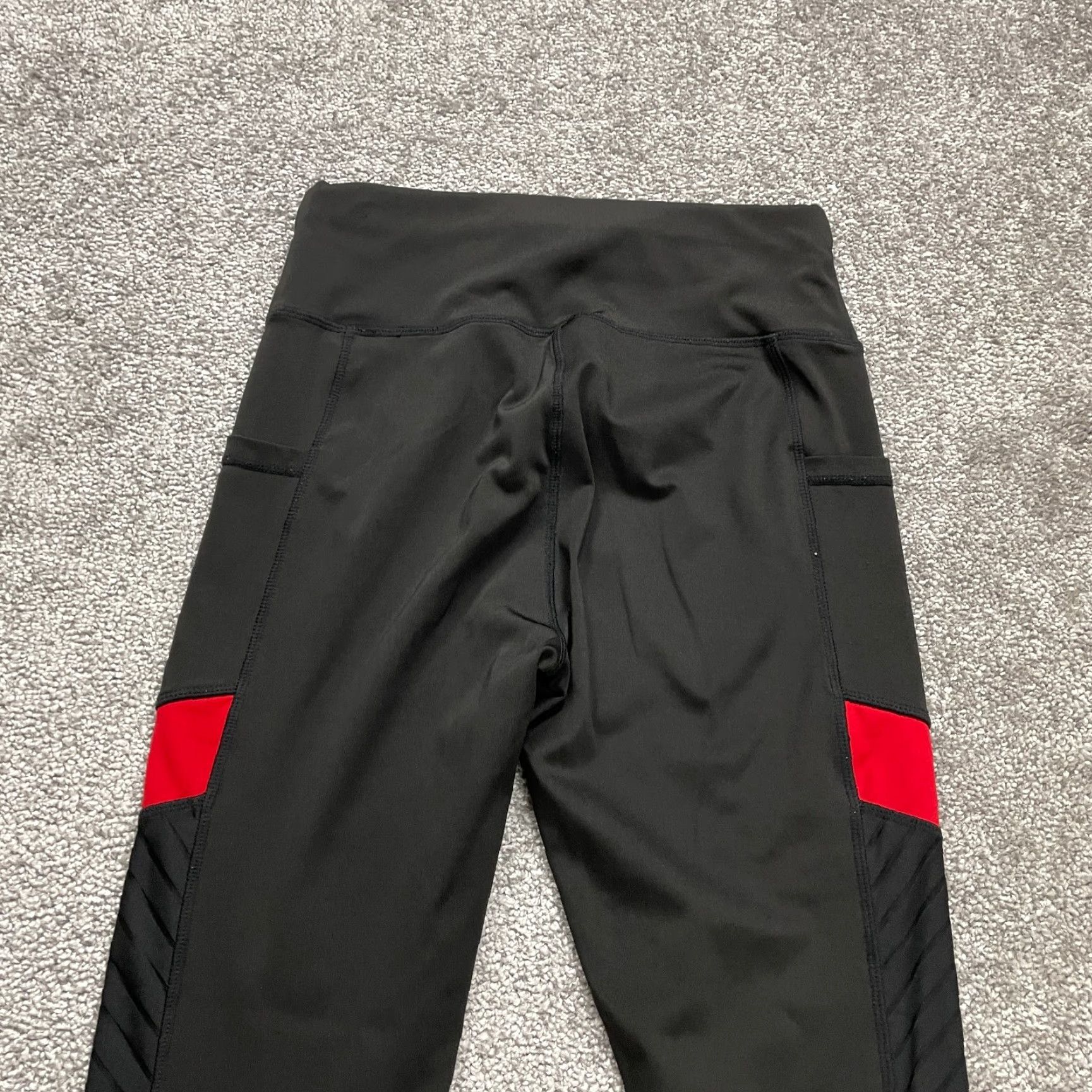 Shein VINTAGE SheIn Compression Leggings Womens S Black Pockets Athletic Gym Active 24x26 Size 28" / US 6 / IT 42 - 3 Thumbnail