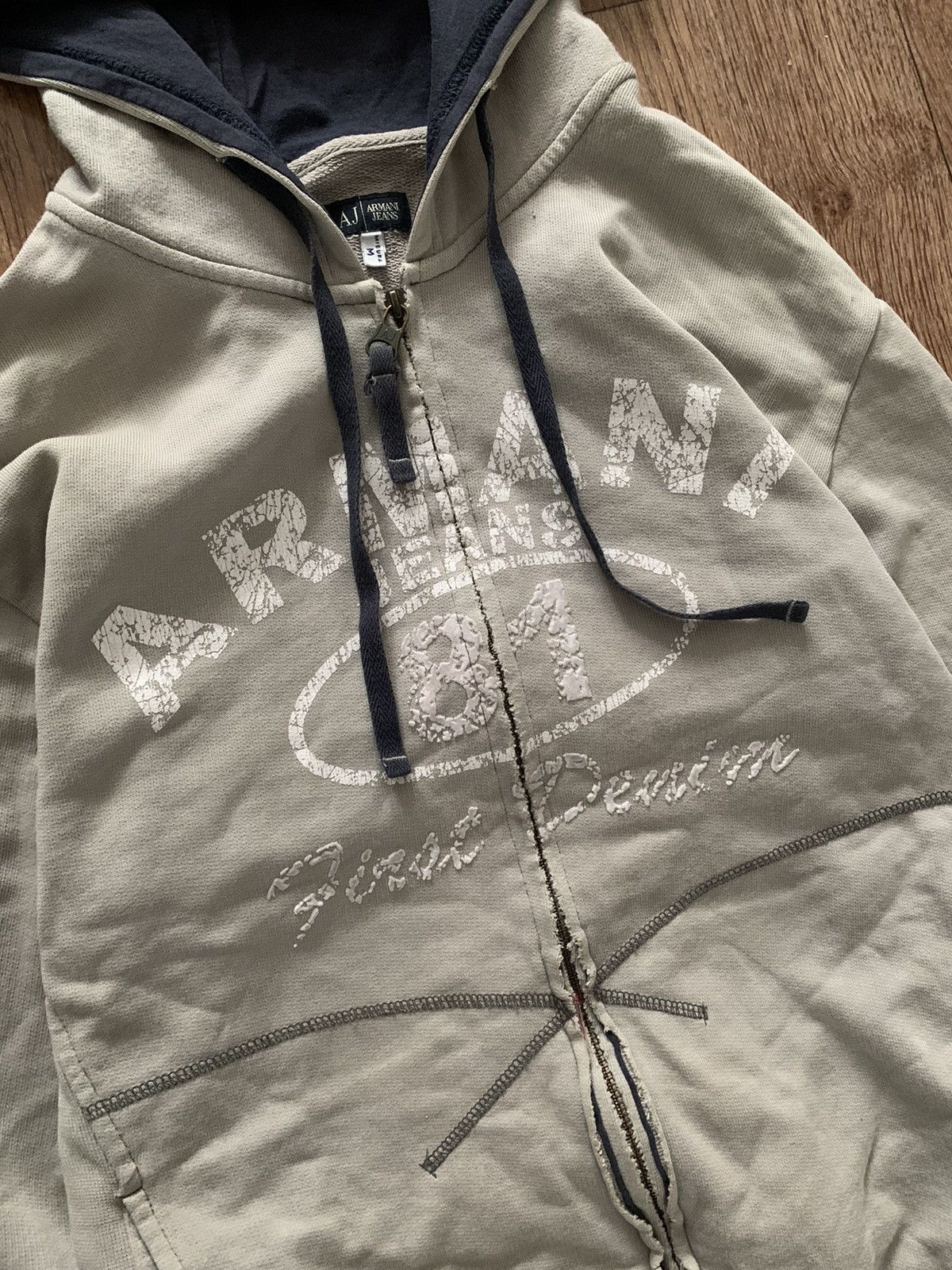 Armani × Giorgio Armani × Vintage Vintage Armani jeans Zip hoodie Size US M / EU 48-50 / 2 - 3 Thumbnail