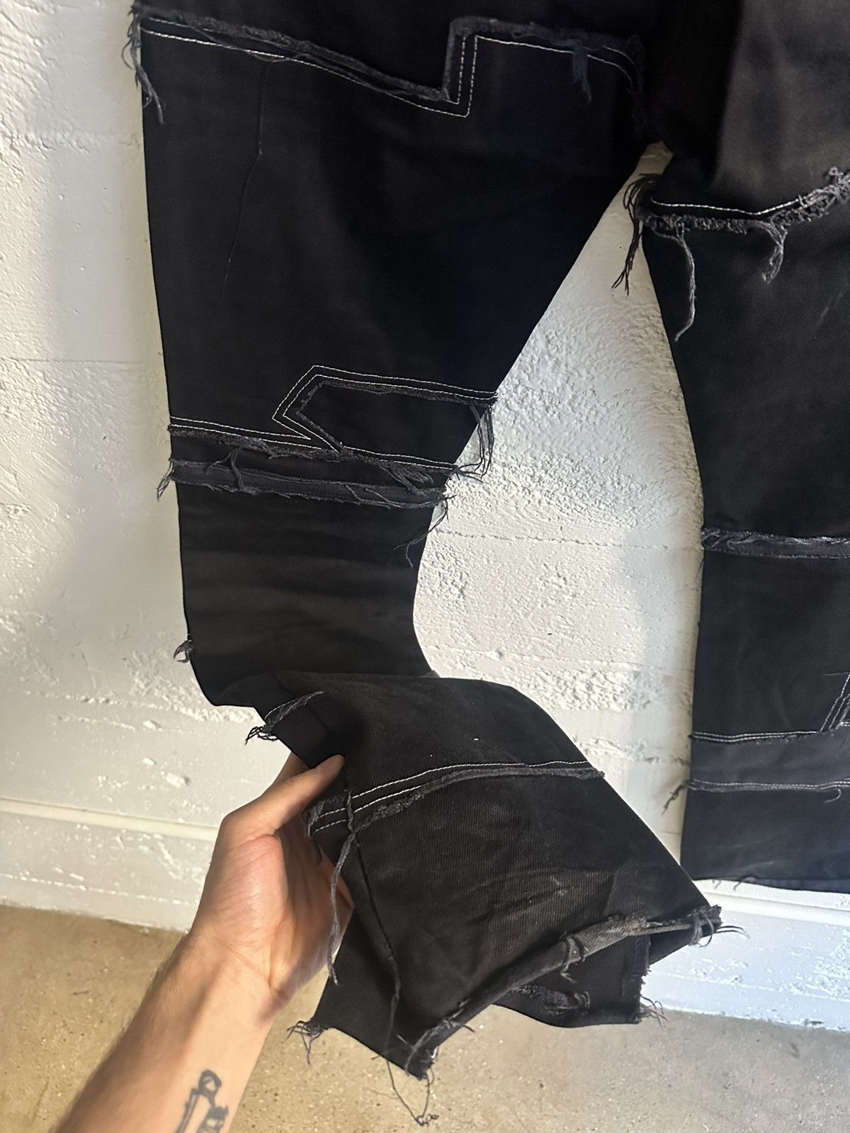 Undercover Ant/Anti Black Scrap Denim Bootcut Contrast Stitch Size US 28 / EU 44 - 8 Thumbnail