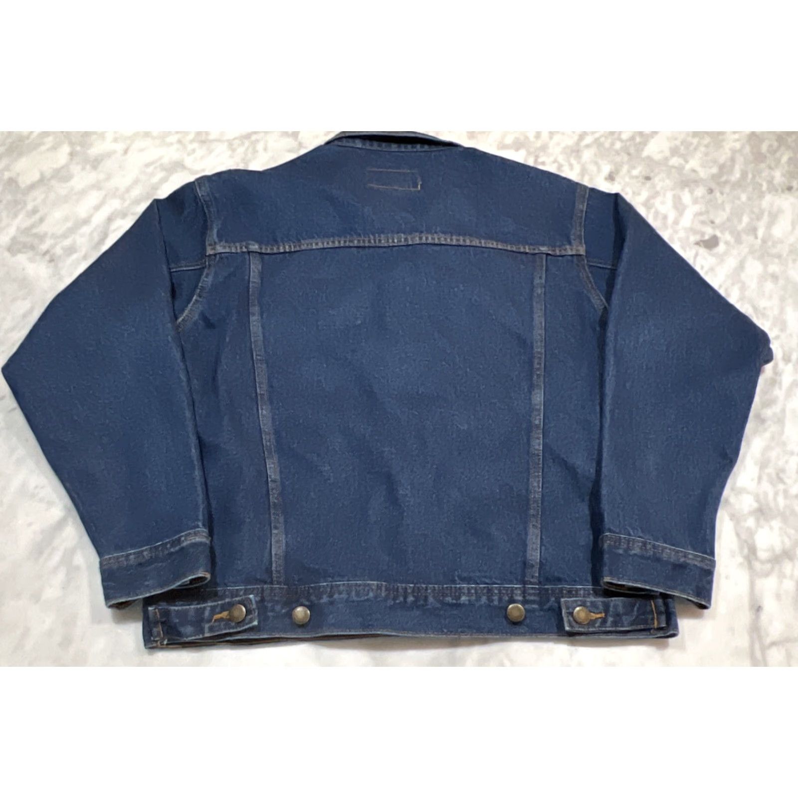 Wrangler Wrangler Rugged Wear Denim Jacket Men M Blue RJK30AN Trucker Dark Bomber Jacket Jeans Style Size US 31 - 6 Thumbnail