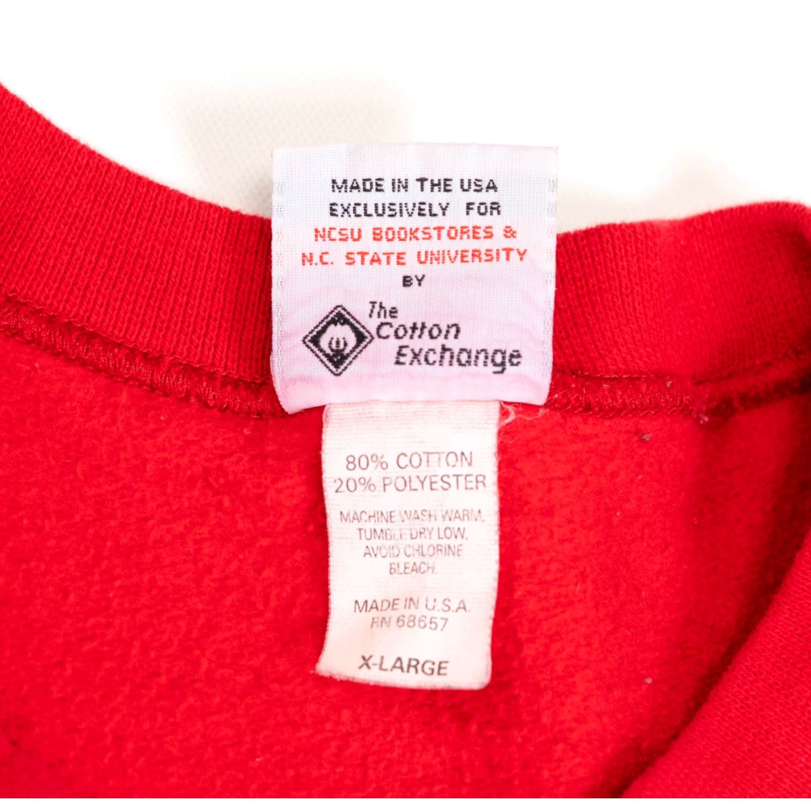 Vintage Vintage NC State Wolfpack 90s Red Classic Pullover Sweatshirt Mens XL Cotton Exchange Size US XL / EU 56 / 4 - 5 Thumbnail