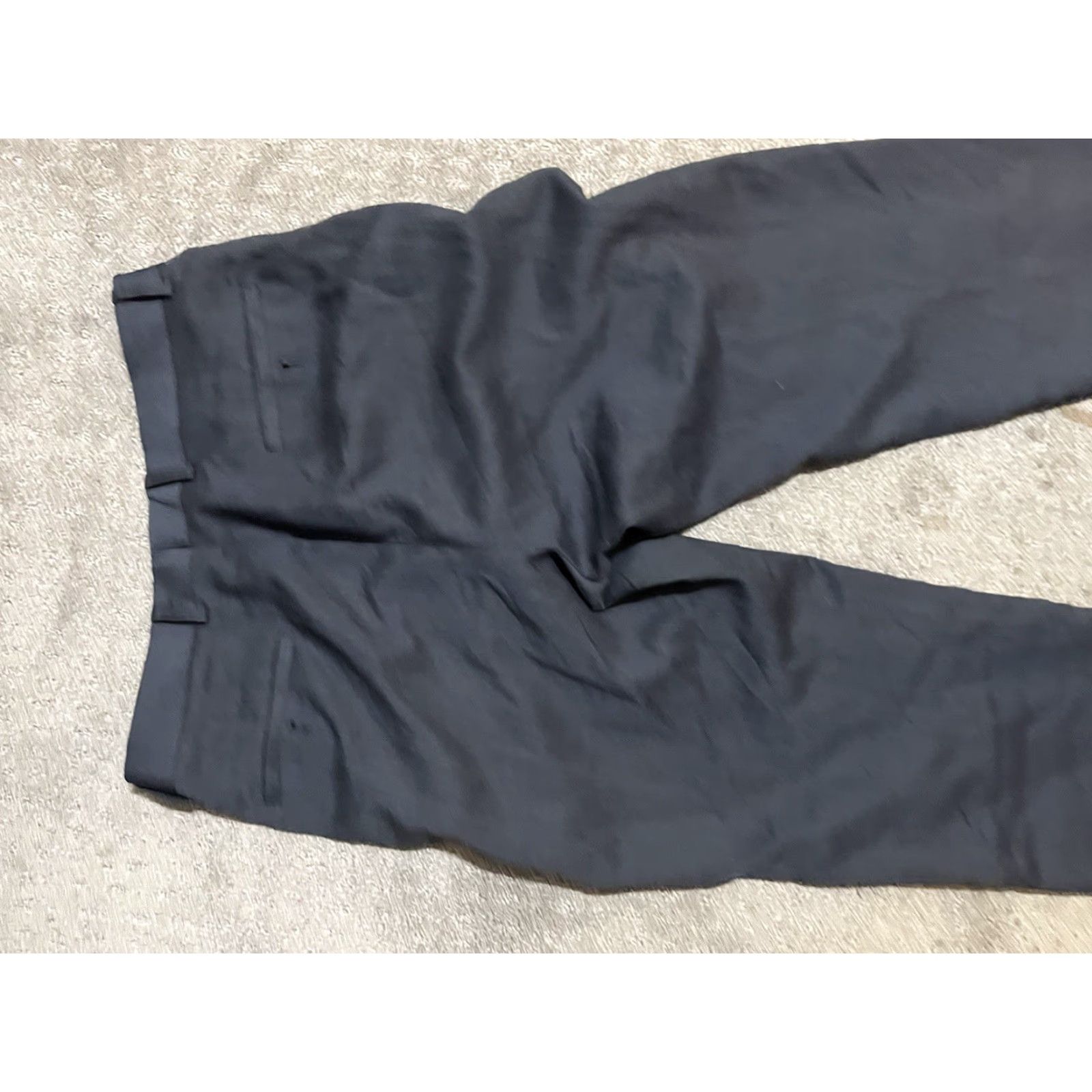 Michael Kors Michael Kors Dress Pants Men's Navy Straight Leg Flat Front 33x32 Stretch Pockets Button Regular Regular Mens Pants Blue Size US 33 - 4 Thumbnail