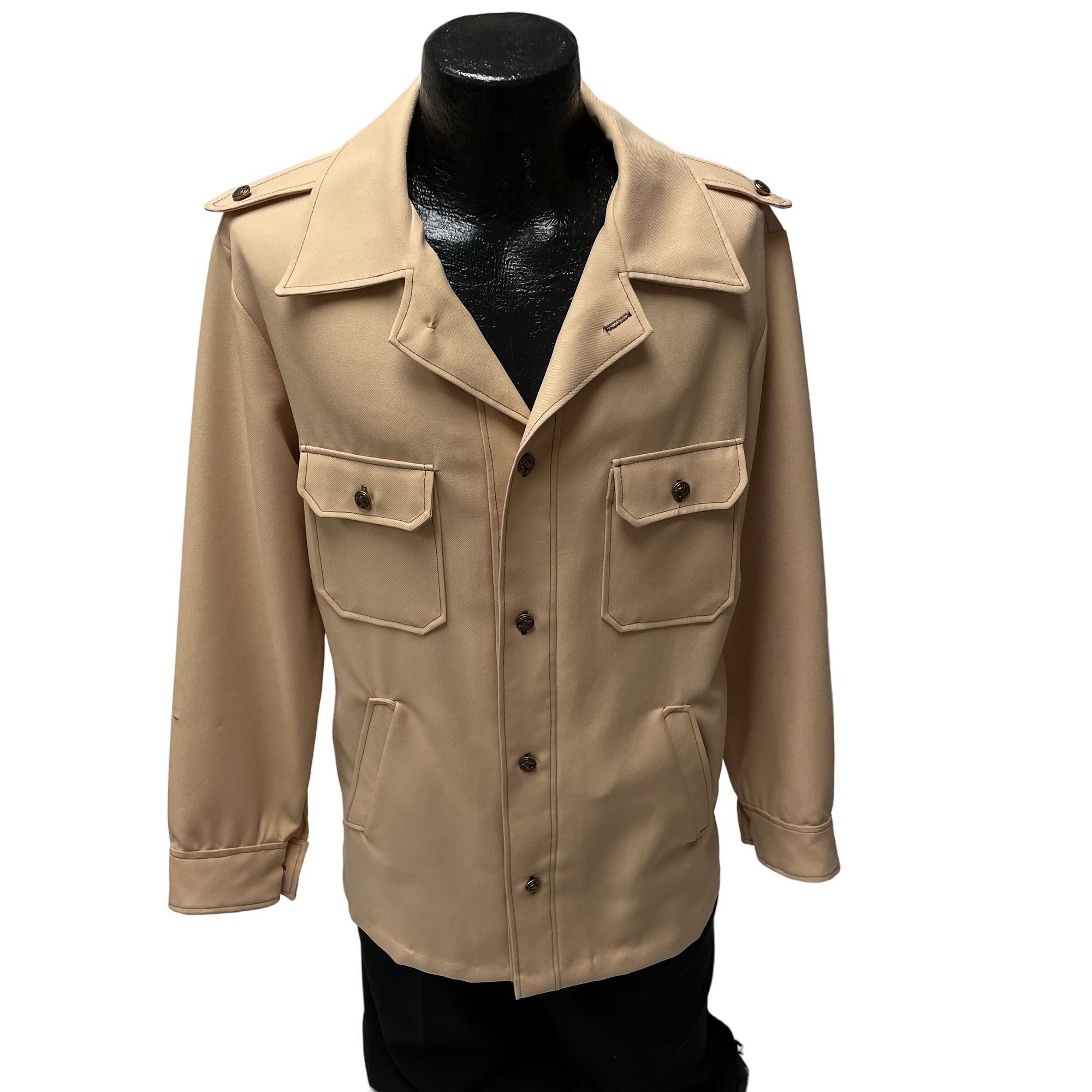 Other Vtg Beige Tan MoD Textured SAFARI Cowboy DISCO LEISURE Shirt Size US XL / EU 56 / 4 - 3 Thumbnail