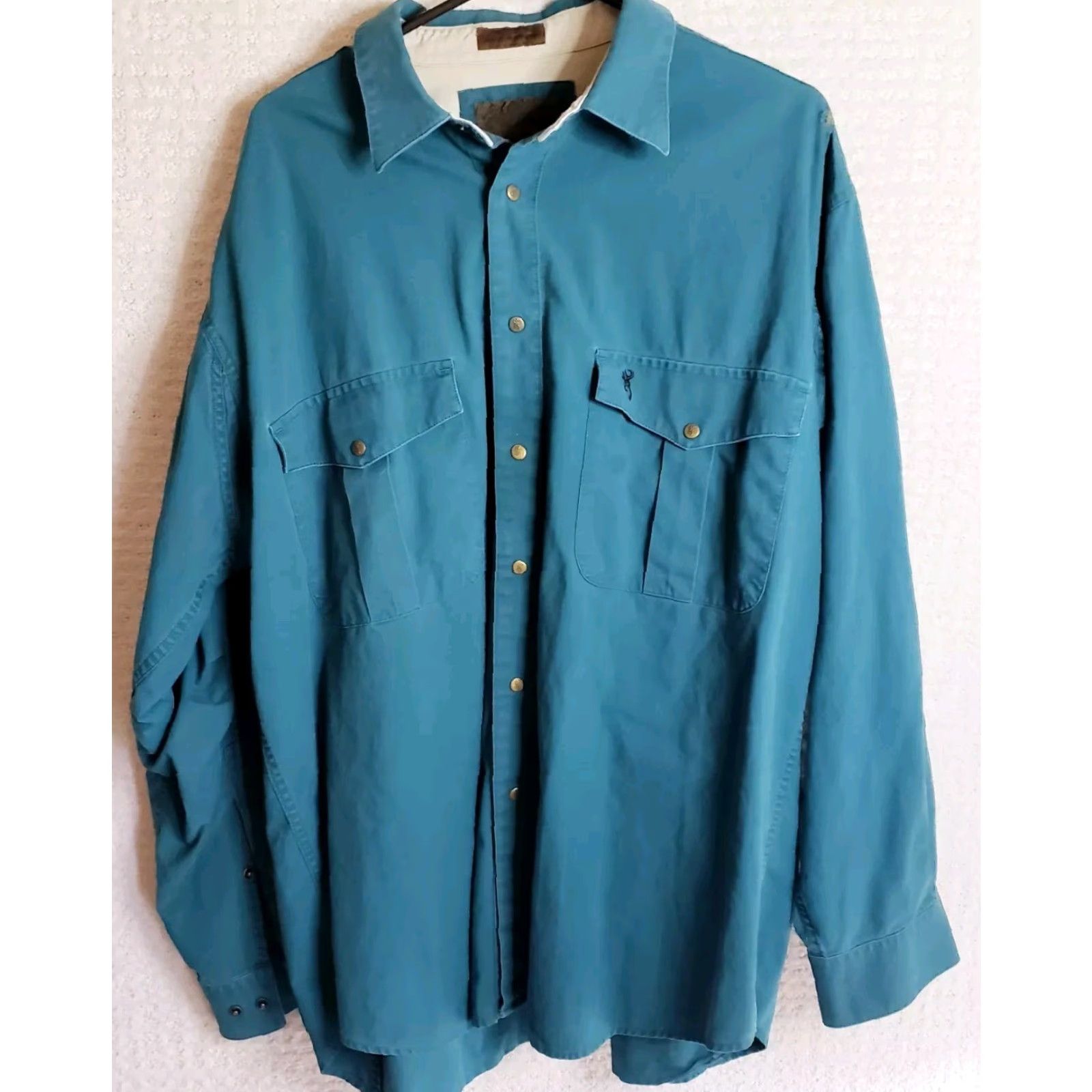 Vintage VINTAGE Browning Super Naturals Shirt Mens XL Green 90s Hunting Nature American Snap Button-Up Size US XL / EU 56 / 4 - 2 Thumbnail