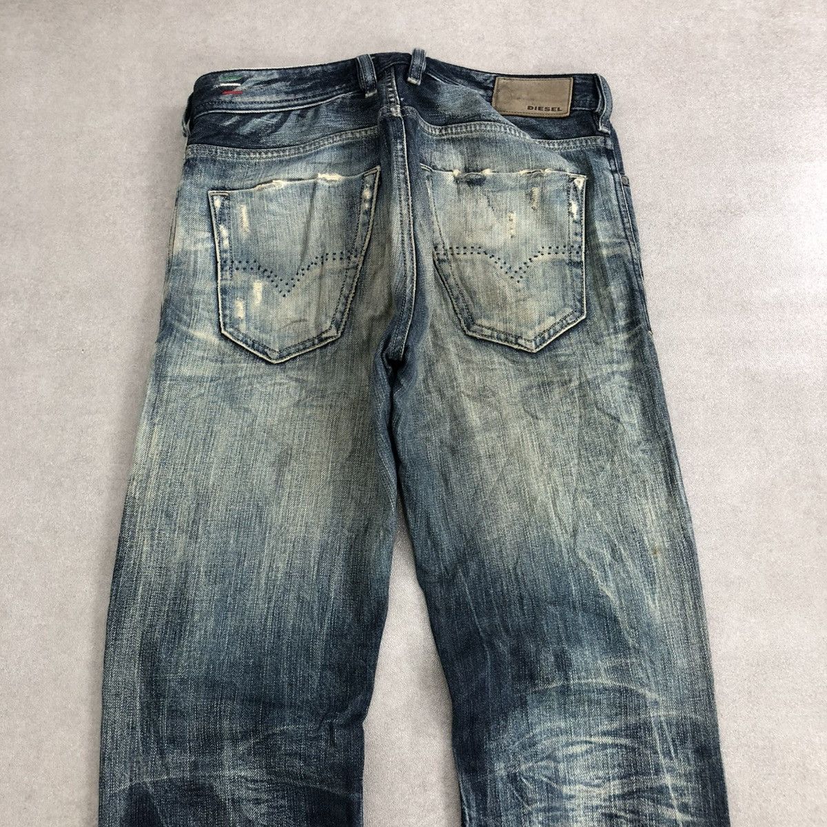 Diesel × If Six Was Nine × Le Grande Bleu (L.G.B.) 🇮🇹 2000s Diesel Industry Koolter Distressed Faded Jeans Size US 29 - 24 Thumbnail