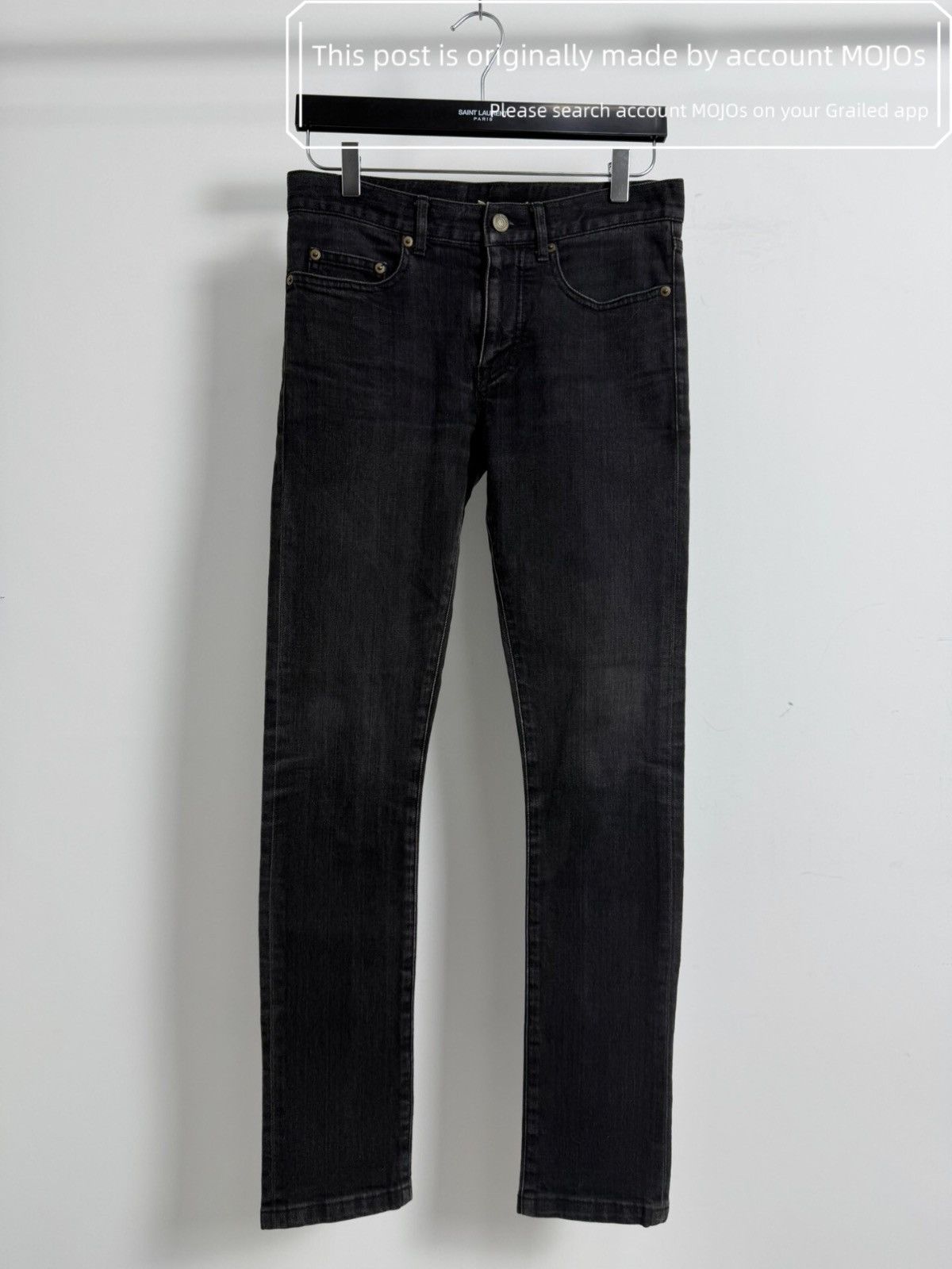 Saint Laurent Paris Sz 28 Saint Laurent Paris 15SS D02 Basic Vintage Black Denim Size US 28 / EU 44 - 1 Thumbnail