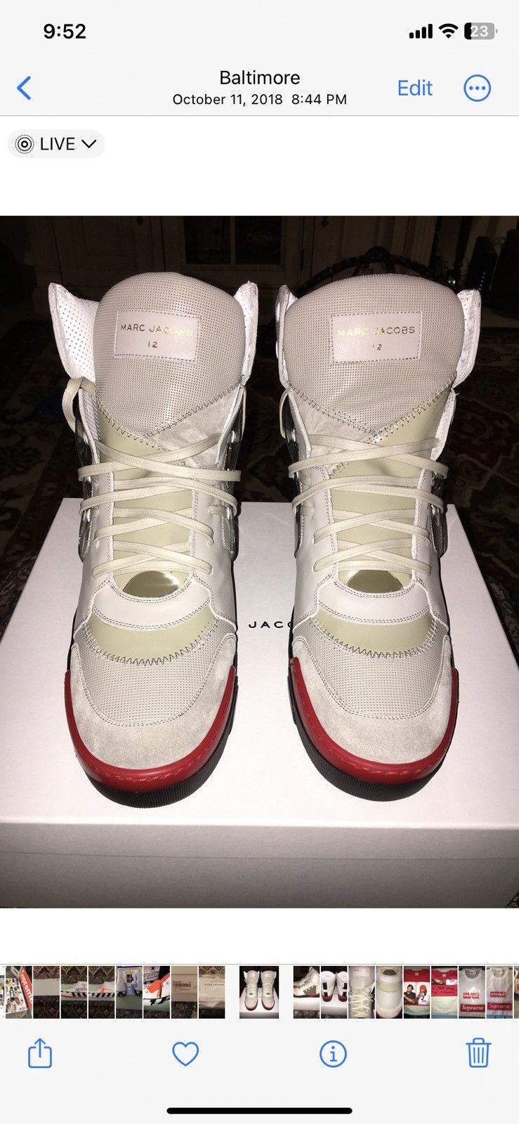 Marc Jacobs Marc Jacobs High Top Sneaker - DS size 12 Size US 12 / EU 45 - 2 Thumbnail