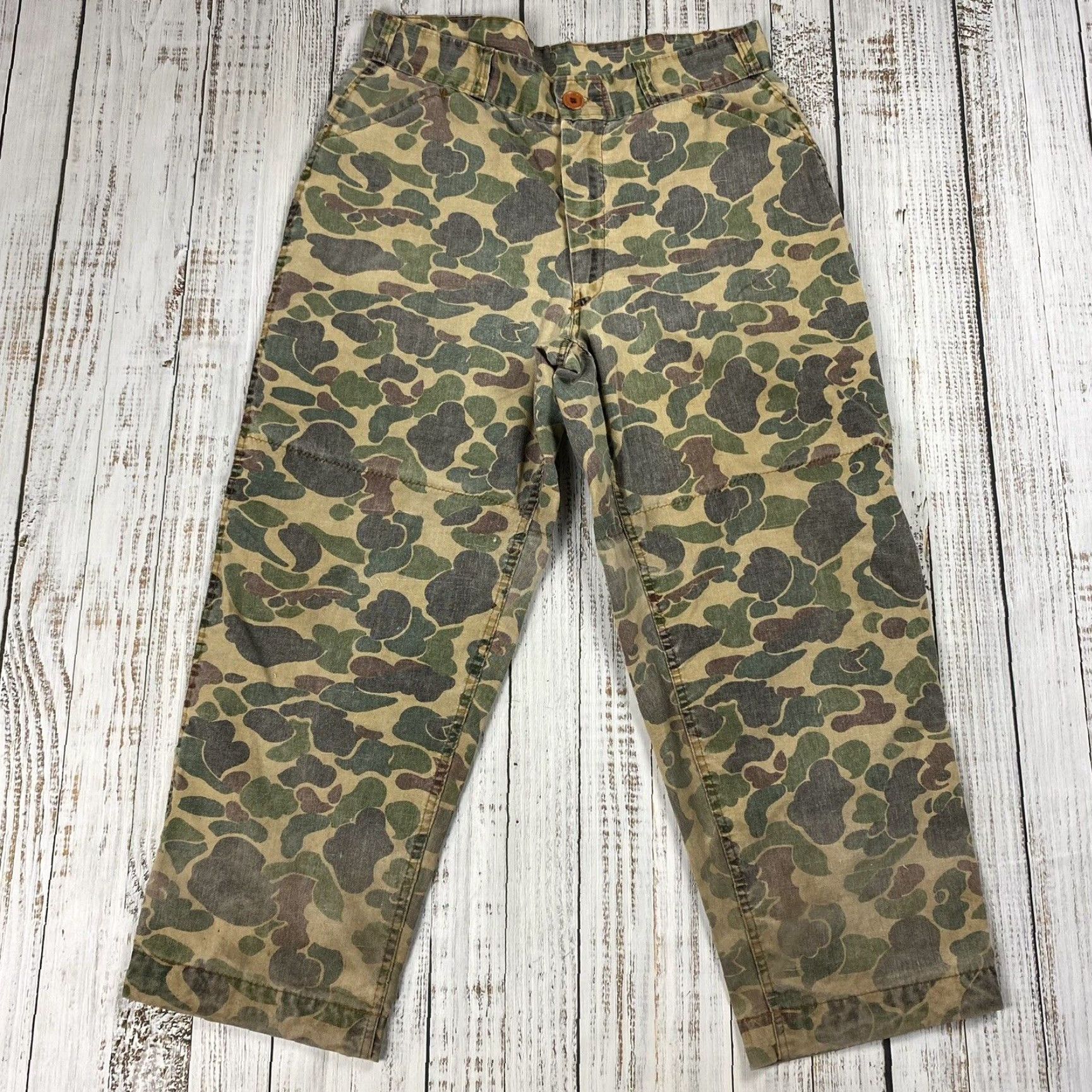 Doublet VINTAGE 1970s American Field Sportswear Duck Camo Double Knee Work Pants Brown Cotton Mens 40 outdoor, military style Size US 40 / EU 56 - 5 Thumbnail