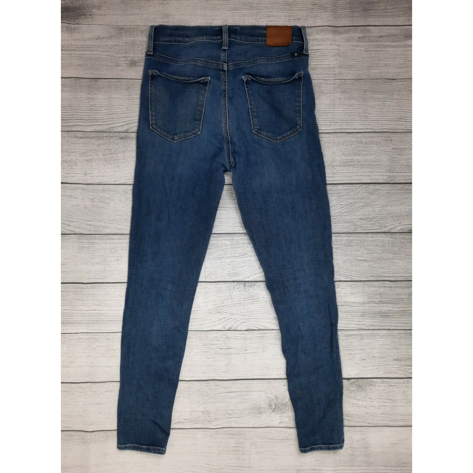 Lucky Brand Lucky Brand Bridgette Skinny Jeans Women 6/28 Denim Cotton Blend with Stretch Blue 28x26.5 Regular Mid Rise Zip Inseam 26.5” 6 Size 28" / US 6 / IT 42 - 7 Thumbnail