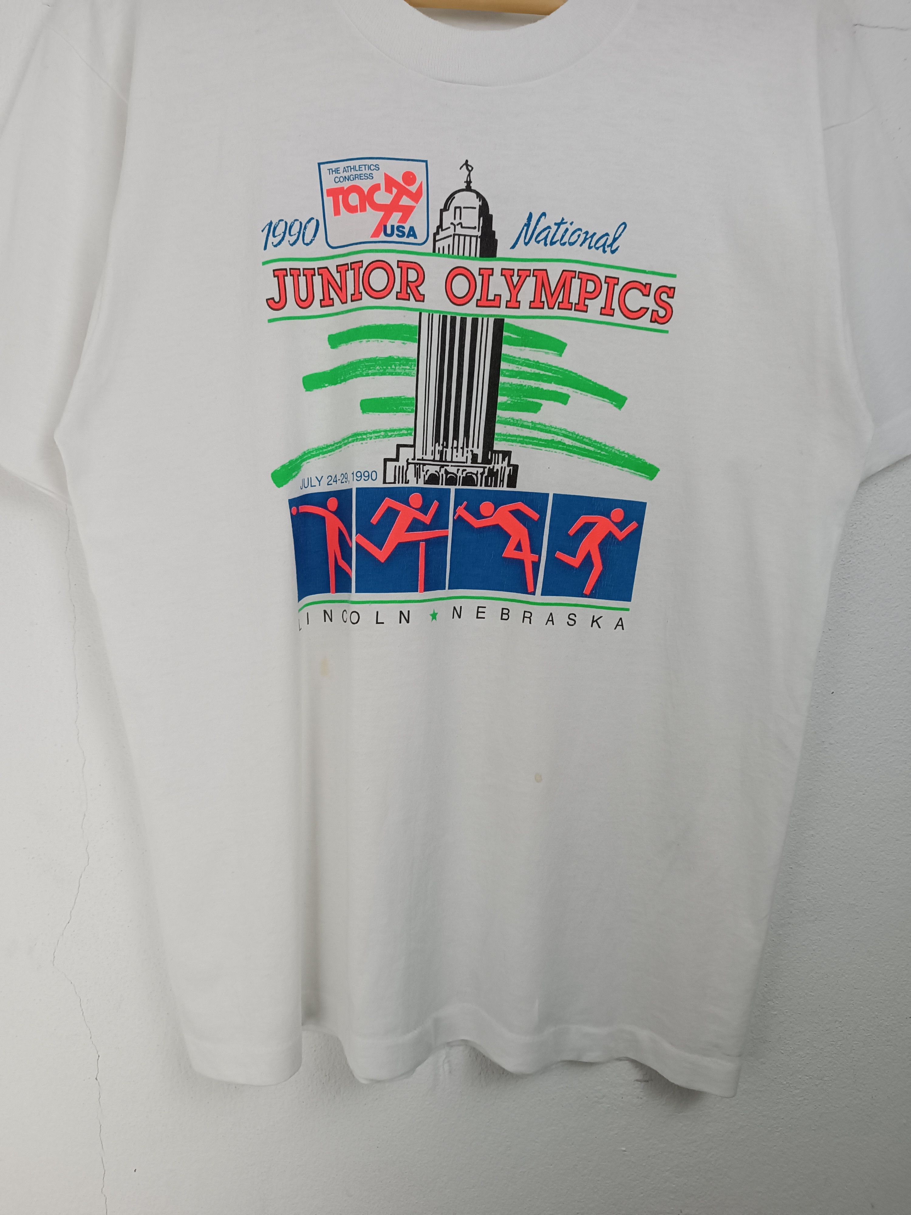 USA Olympics VINTAGE 90'S JUNIOR OLYMPICS USA NEBRASKA TEE VERY RARE Size US M / EU 48-50 / 2 - 7 Thumbnail