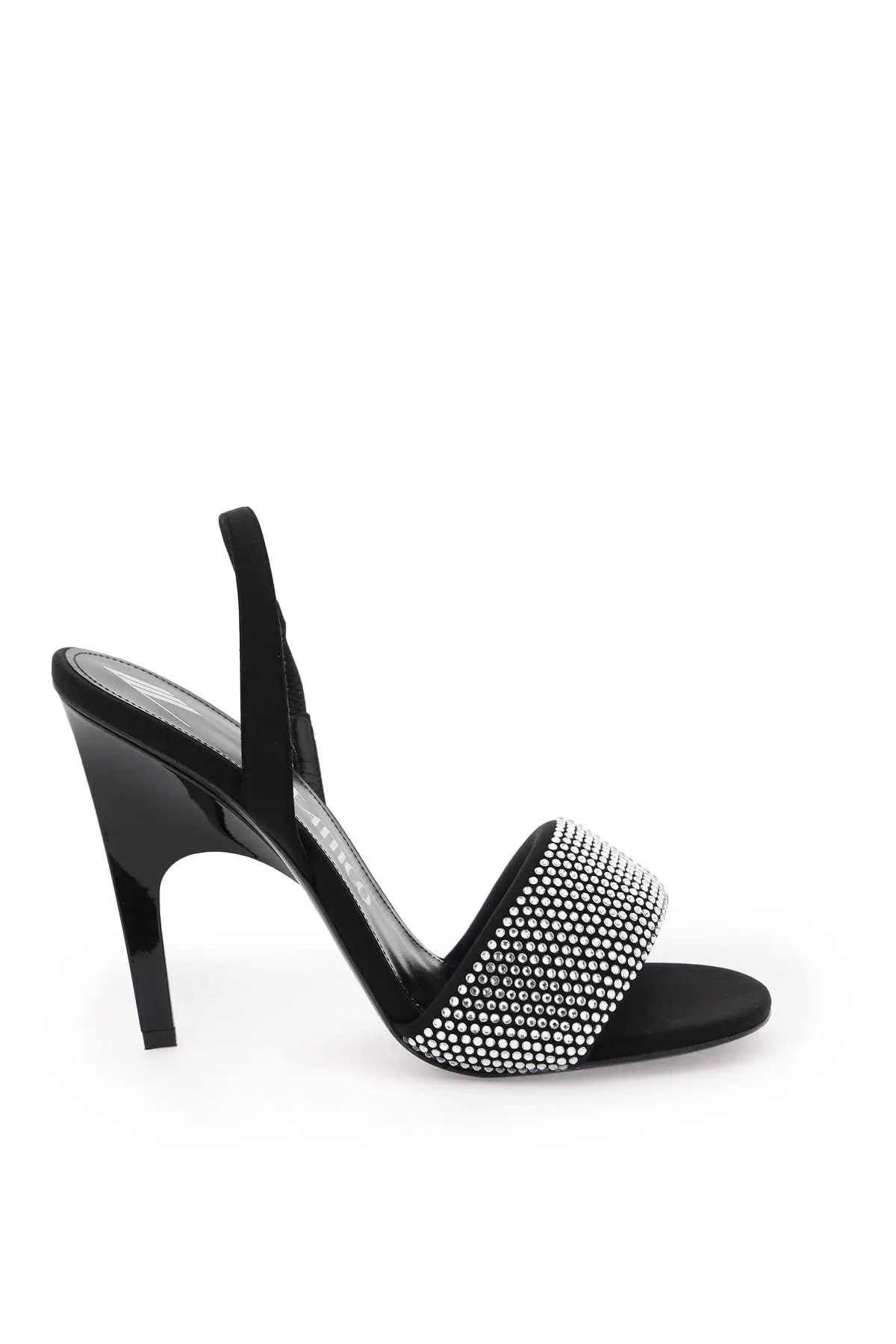 image of The Attico O1S22I1N1223 Rem Sandals In Silver Black, Women's (Size 8)