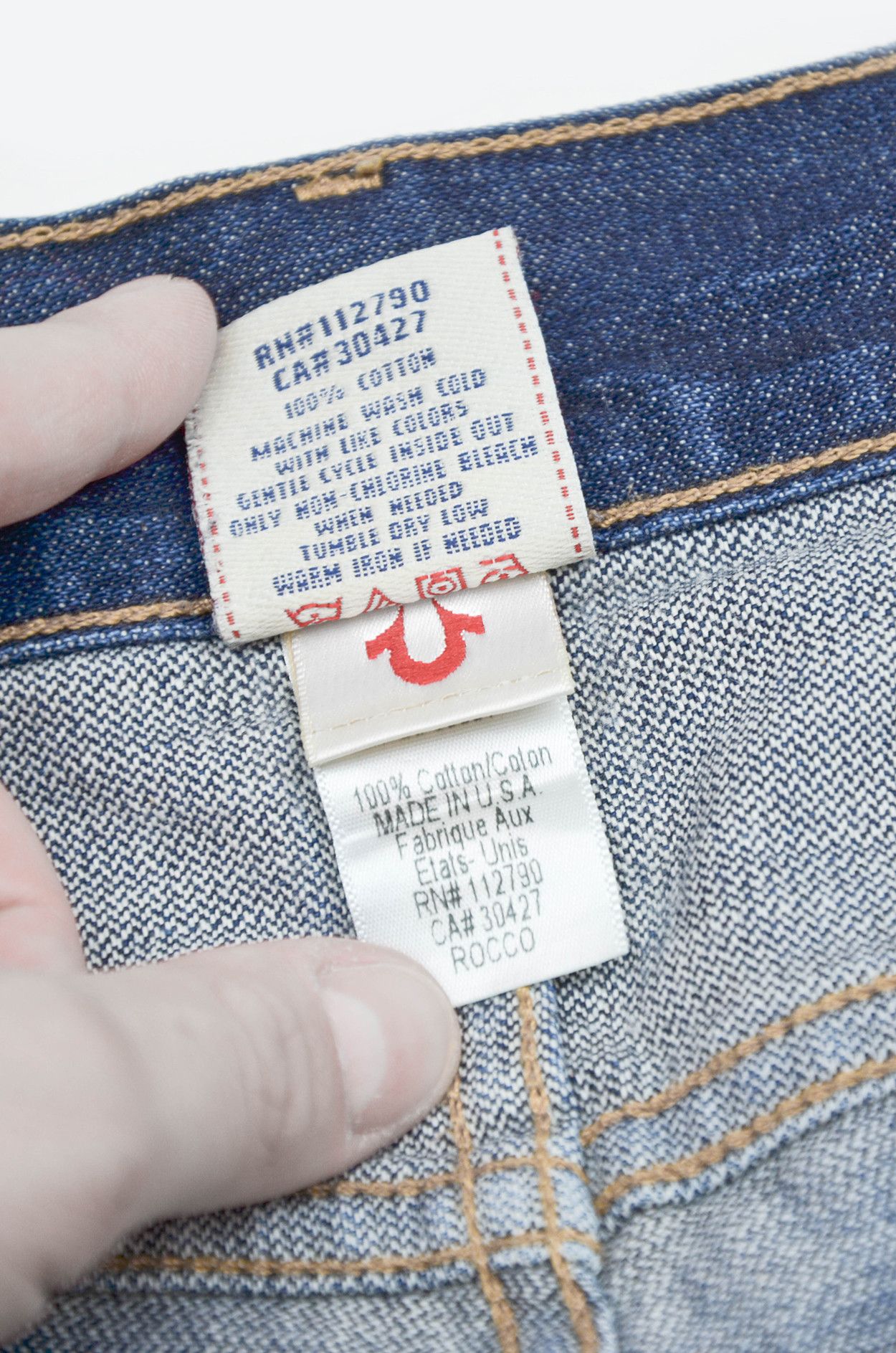 True Religion True Religion Rocco Made in USA Blue Denim Jeans - Size 33 Size US 33 - 10 Thumbnail