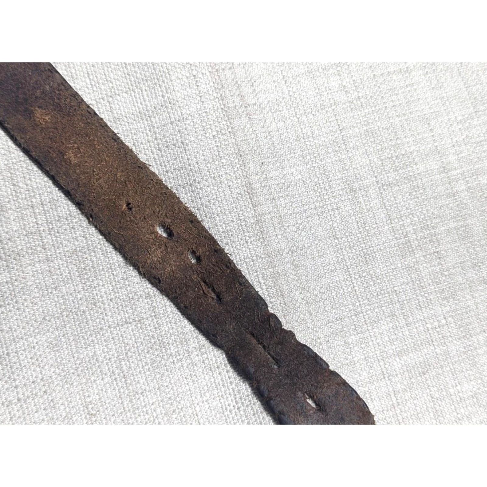 Vintage VINTAGE handcrafted leather western belt 34 Men Brown Patina Tooled 1950s rustic buckle belt 34 Mens Size 34 - 5 Thumbnail