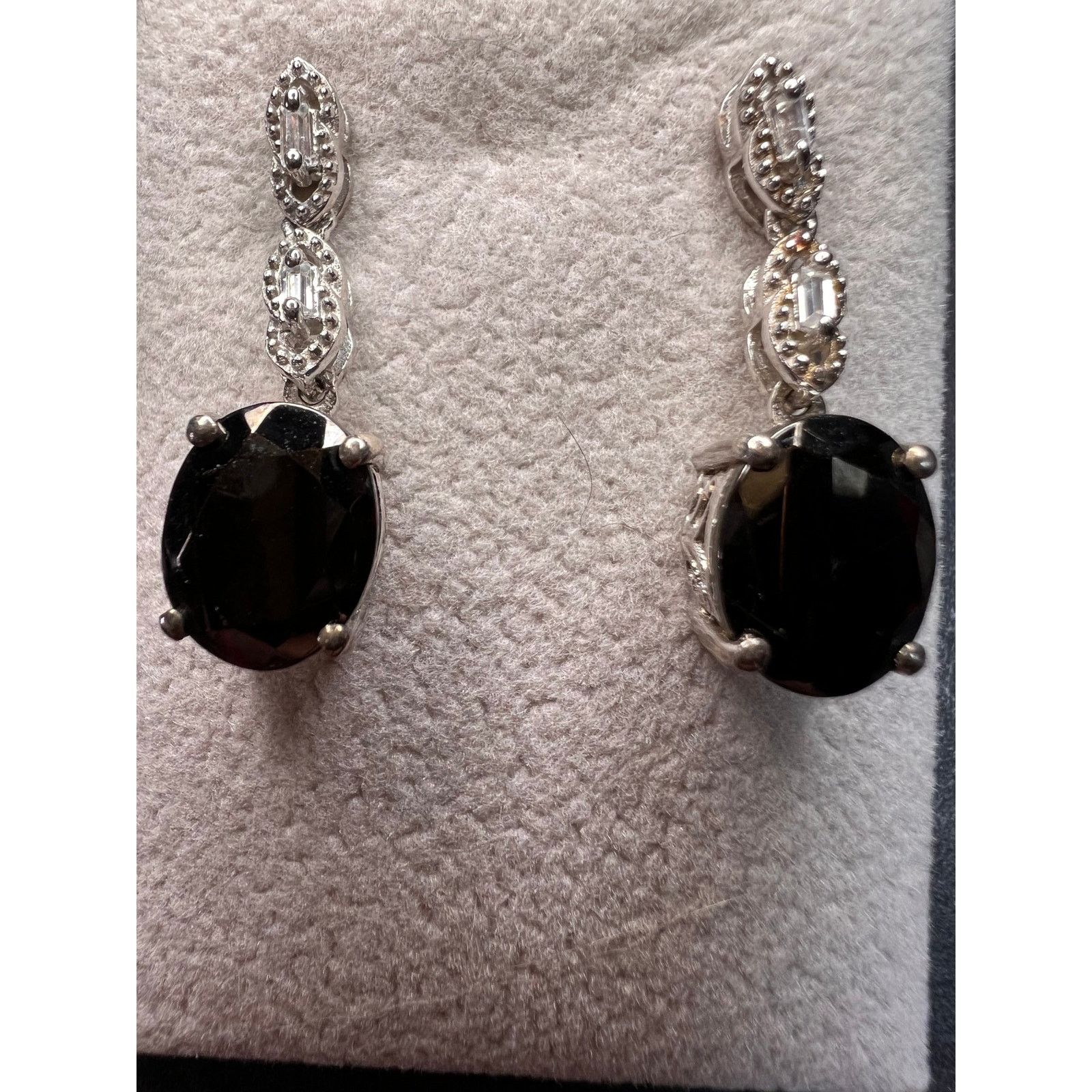 Other Elite Shungite gemstone sterling silver earrings Size ONE SIZE - 5 Thumbnail