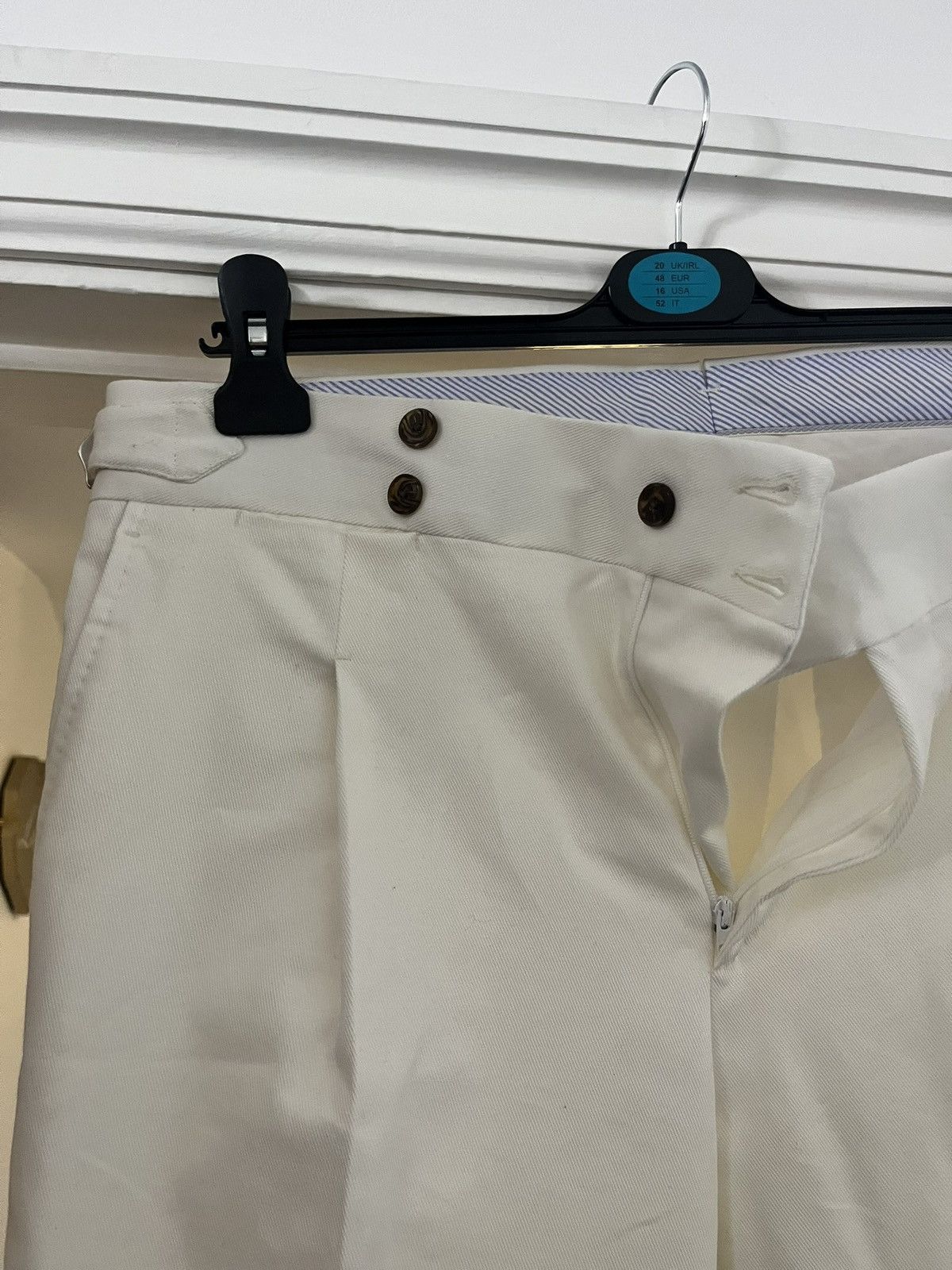 Other Pini Parma white cotton trousers w34 Size 40R - 2 Thumbnail