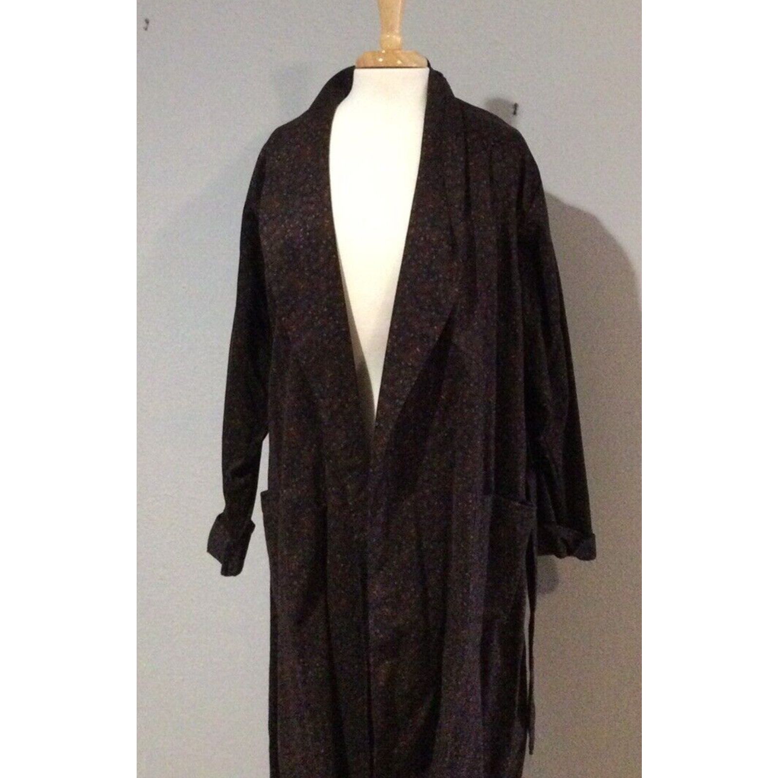 Other Embassy Men's Paisley 100% Combed Cotton Bath Robe Size L Size ONE SIZE - 2 Thumbnail