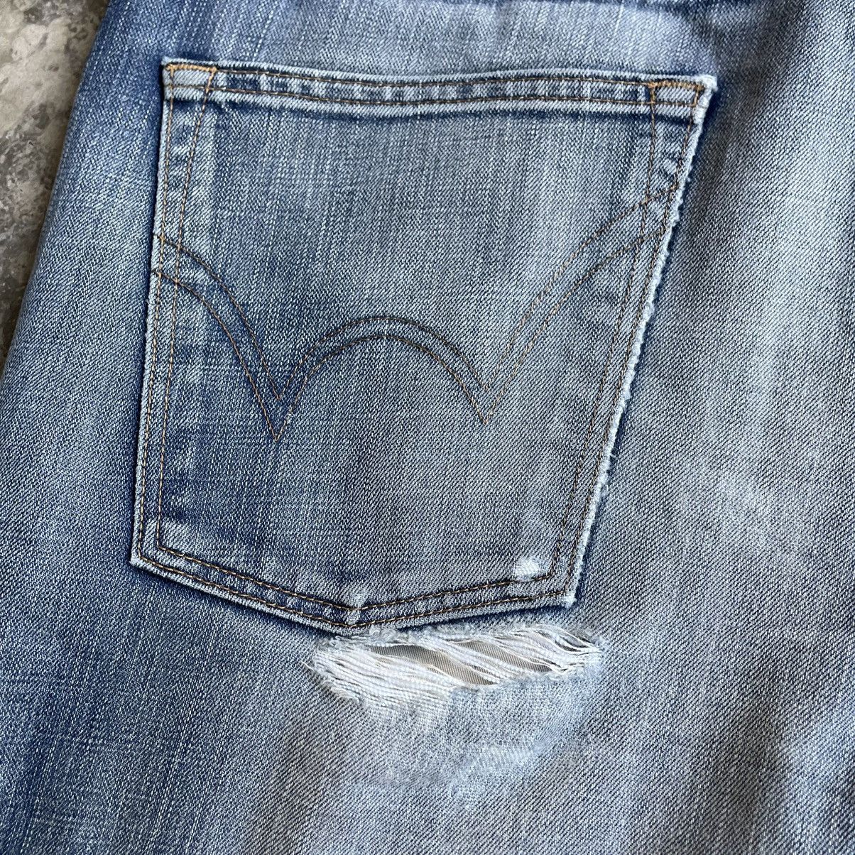 Edwin 🔥Vintage Edwin Orange Tab Washed Ripped Distress Denim Jeans Size US 34 / EU 50 - 11 Thumbnail