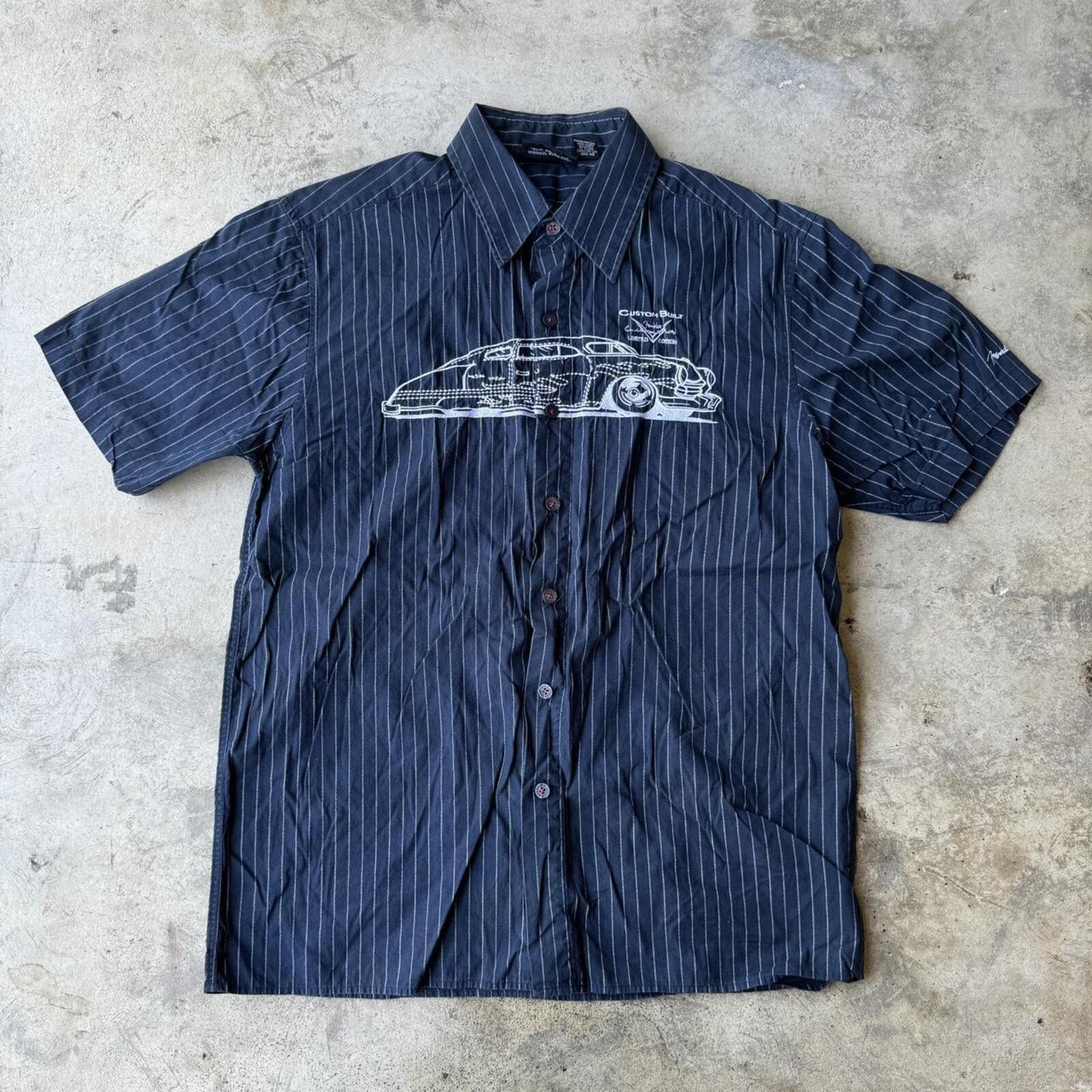 Fender Vintage 90s y2k Fender Hot Rod Pinstripe Button Up Shirt Size US M / EU 48-50 / 2 - 1 Thumbnail