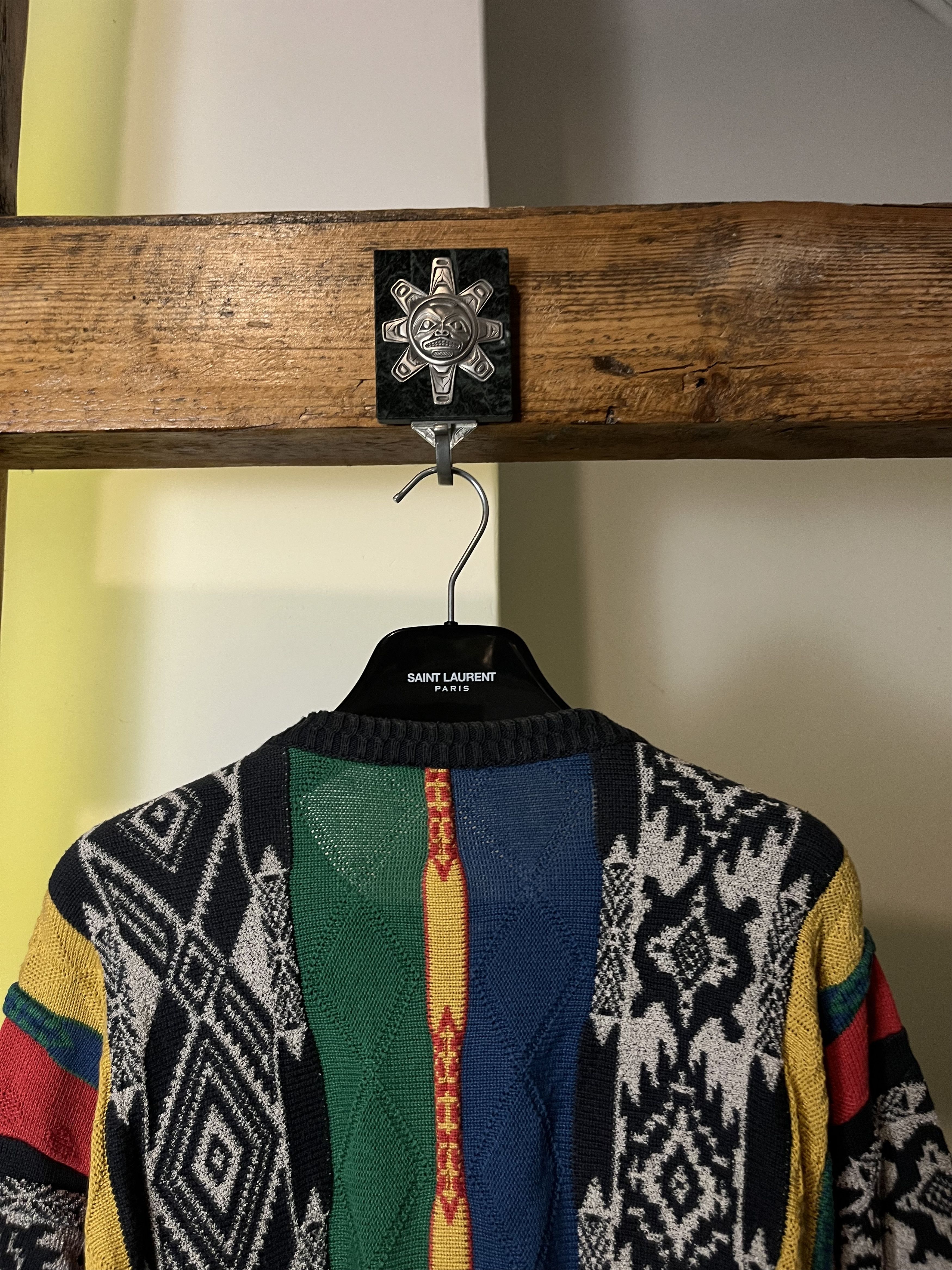 Coogi Vintage 90s Coloured Cable Coogi Style Knit Sweater Size US L / EU 52-54 / 3 - 7 Thumbnail