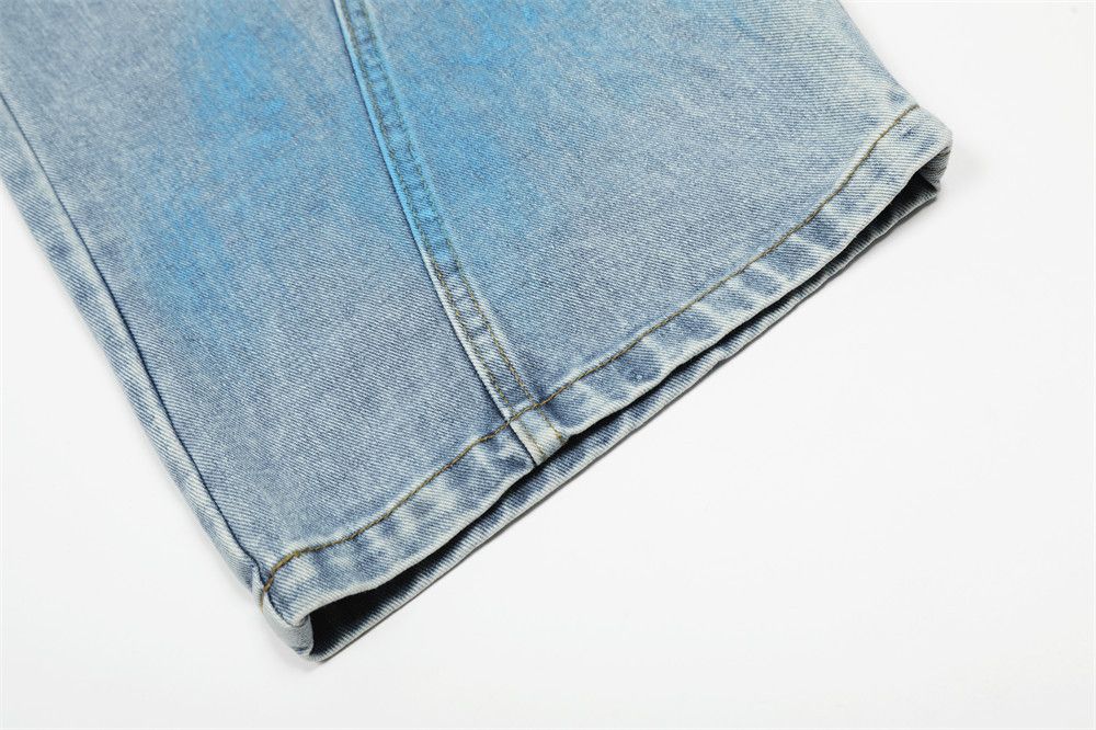 Vintage Men's distressed loose wide-leg ink-washed scimitar jeans Size US 32 / EU 48 - 5 Thumbnail