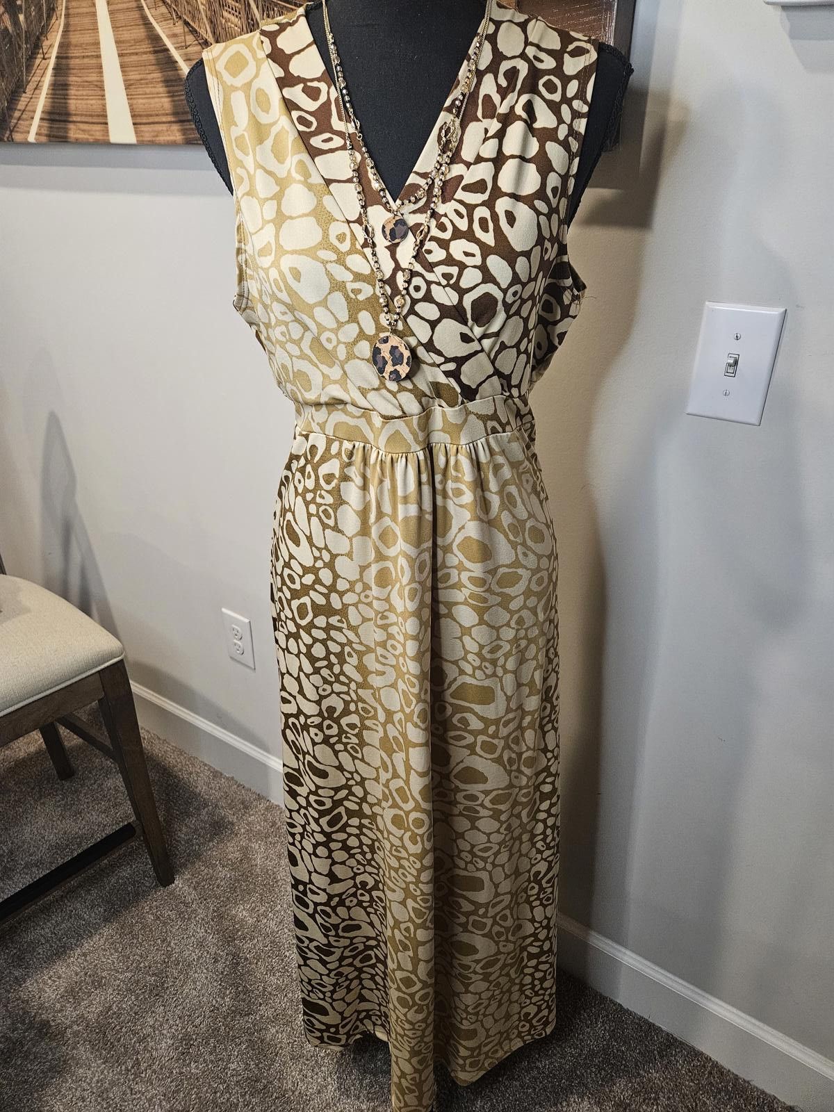 Designer Madmazelle Women's Maxi Dress with Animal Print Size S / US 4 / IT 40 - 1 Thumbnail