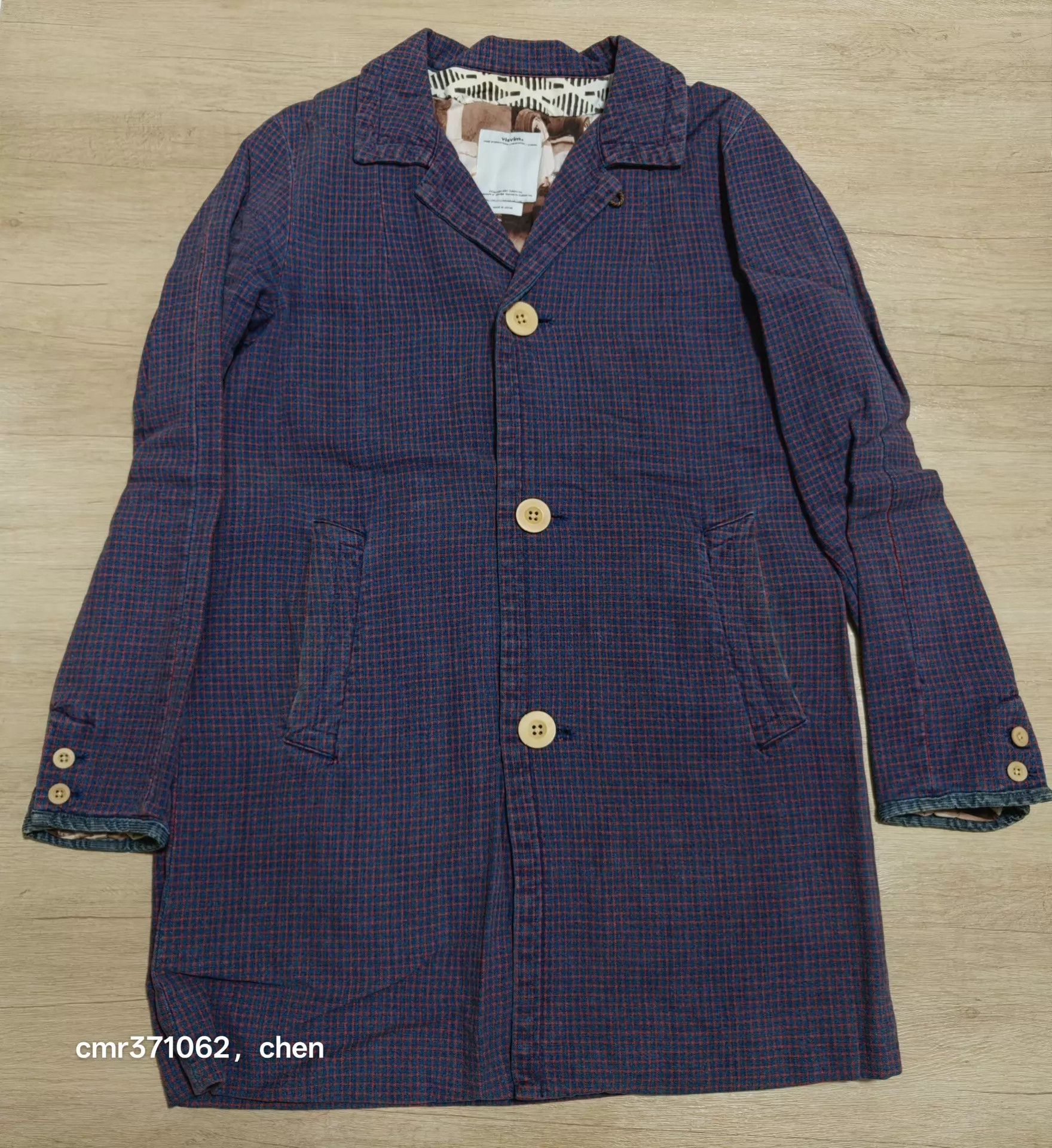 Visvim Visvim 15SS Mies Coat Indigo Check Unisex Size US S / EU 44-46 / 1 - 1 Thumbnail