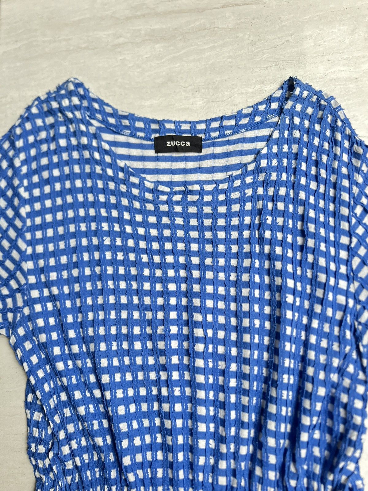 Zucca ZUCCA Blue Plaid Dress Size XS / US 0-2 / IT 36-38 - 8 Thumbnail