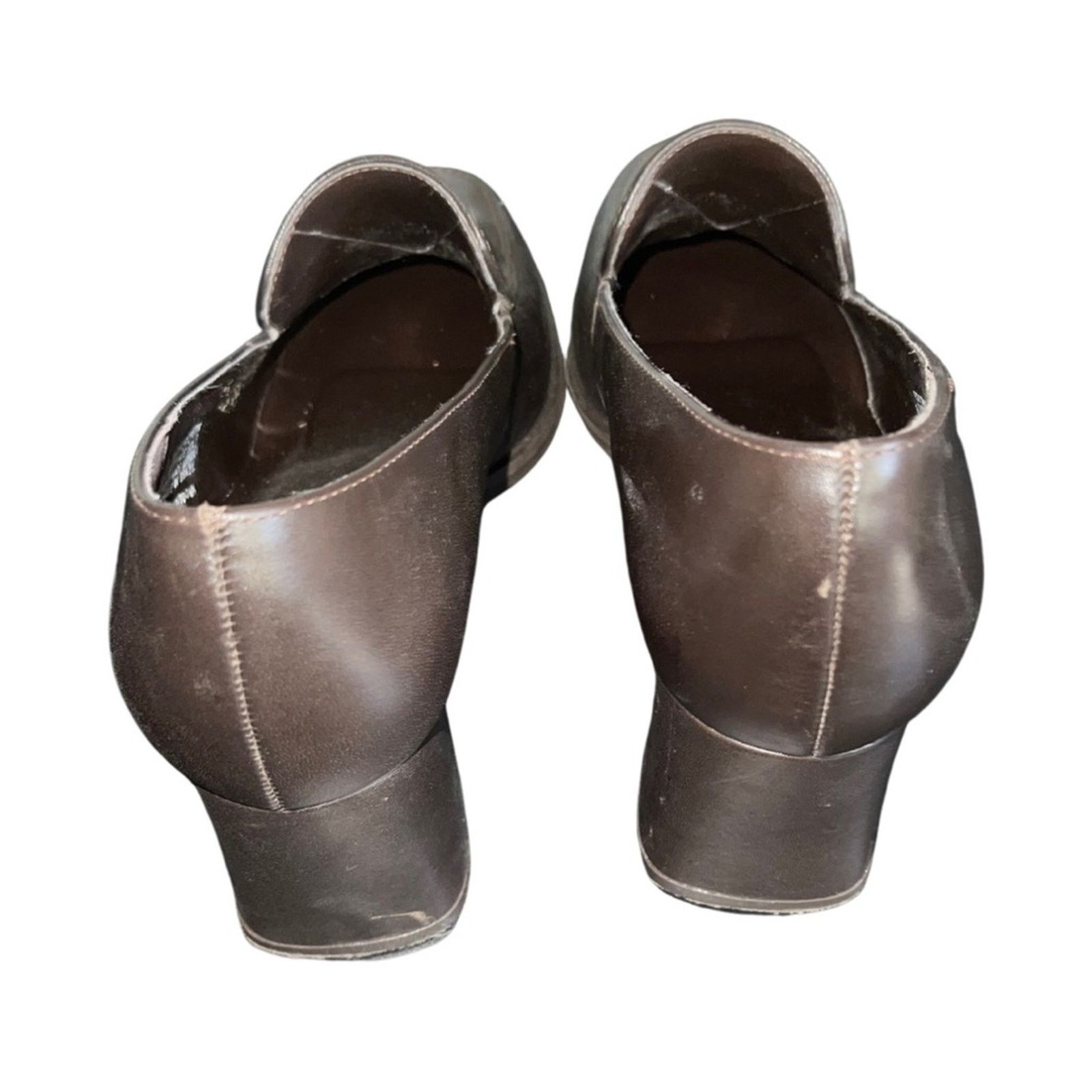 Other Vintage Calico Slip on Oxford Loafers Chunky Heel Shoes SZ 7 Size US 7 / IT 37 - 3 Thumbnail