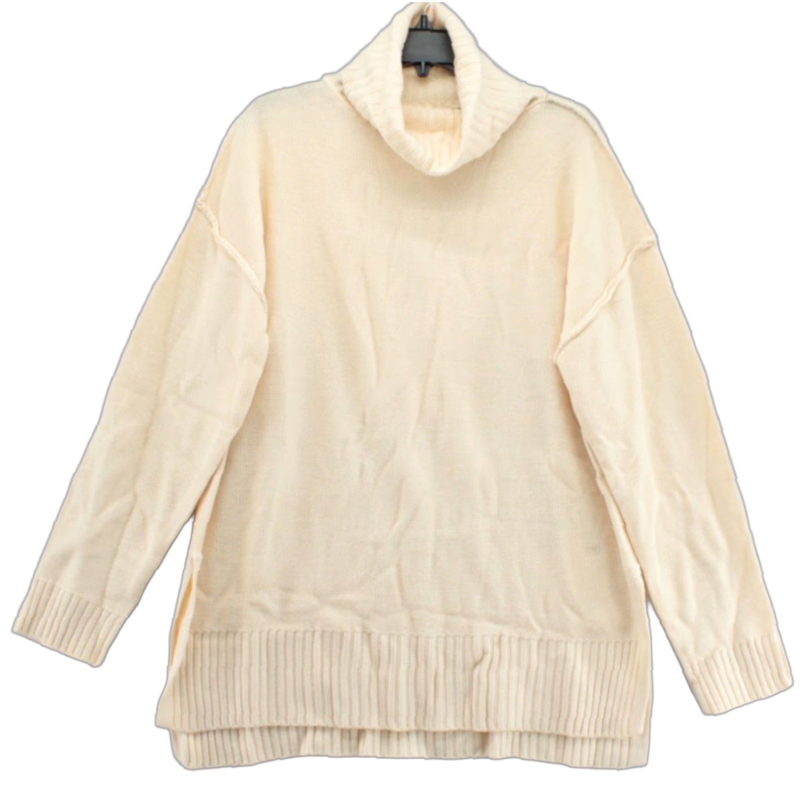 Vintage Merokeety Turtleneck Sweater Women's XL Beige Long Sleeve Pullover Cozy Knit Cable Knit NWT Vintage: No Size XL / US 12-14 / IT 48-50 - 1 Thumbnail