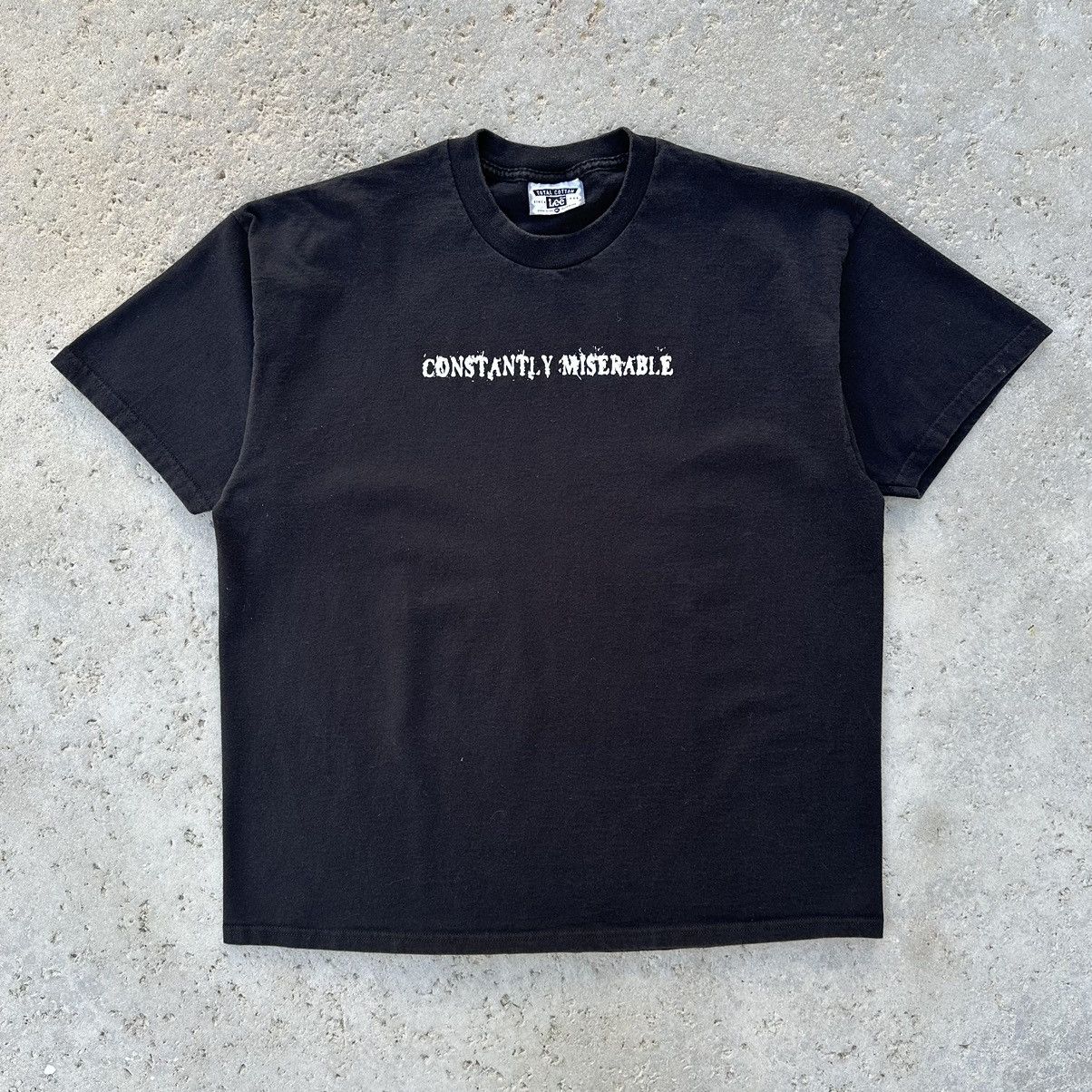 Lee VTG 2000’s Constantly Miserable Black Graphic Shirt Size US XL / EU 56 / 4 - 2 Thumbnail