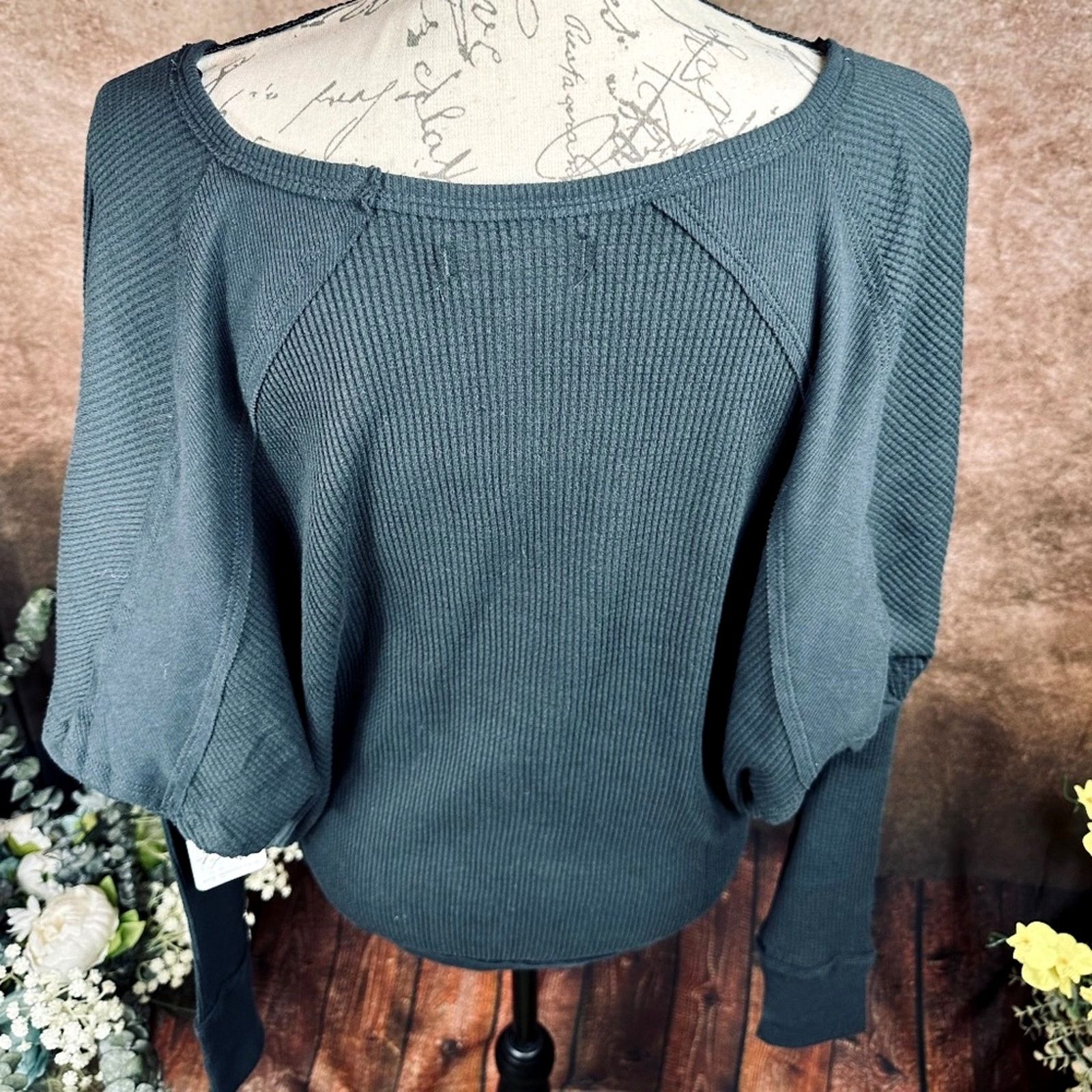 Free People Free People Santa Clara Ribbed Oversized Charcoal Black S Size S / US 4 / IT 40 - 12 Thumbnail