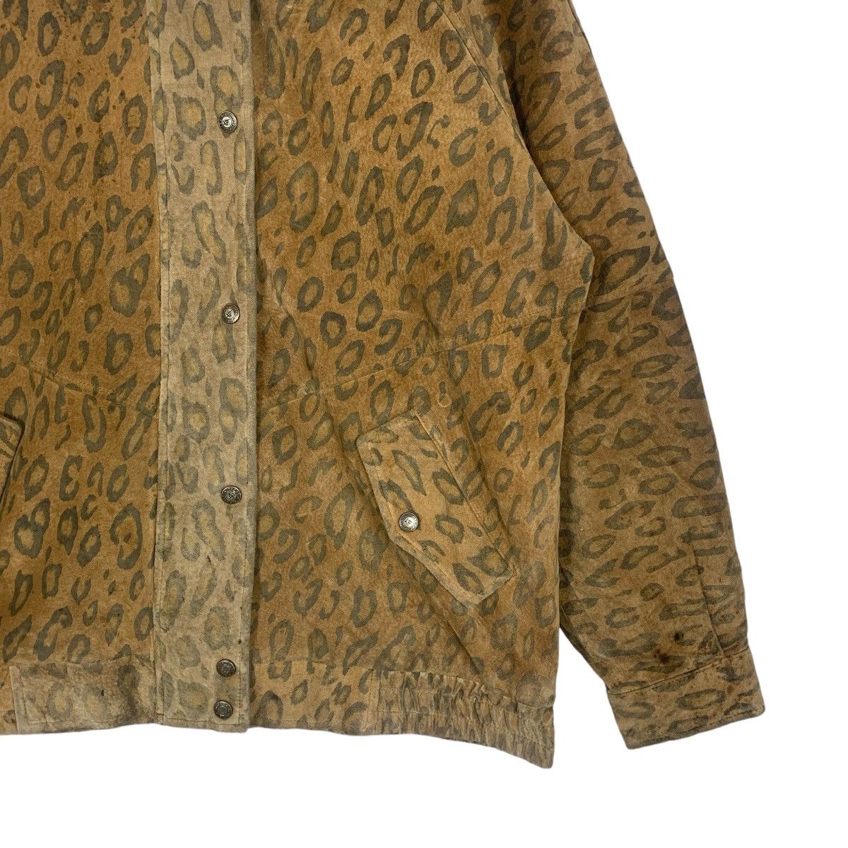 Olympic Seoul japanese brand Leopard genuine lether jacket