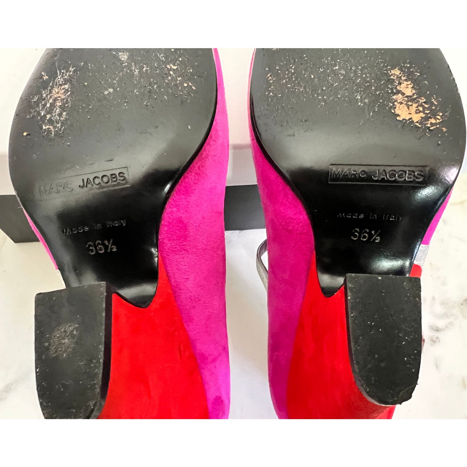 Marc Jacobs VINTAGE 2004 MARC JACOBS PINK/RED MARYJANE SHOES – EU 36.5 Size US 6.5 / IT 36.5 - 6 Thumbnail