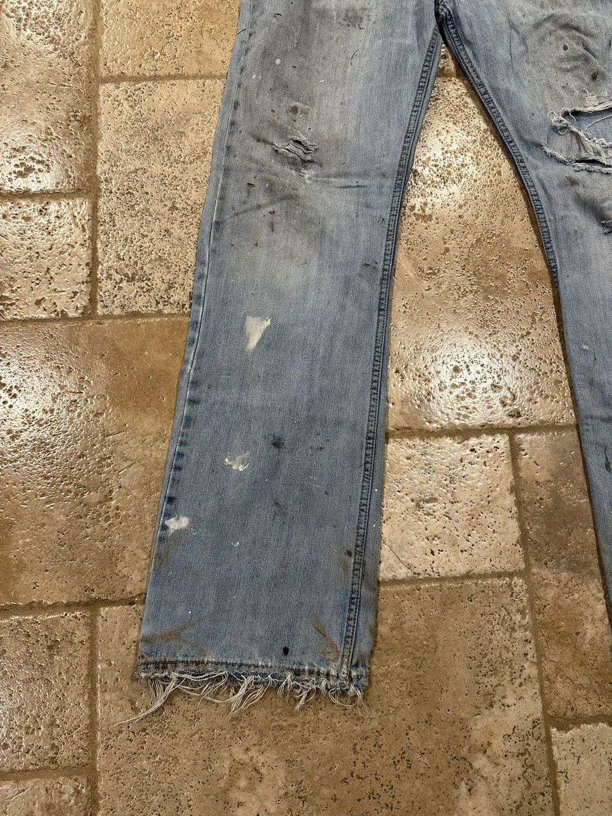 American Eagle Outfitters × Vintage Vintage American Eagle Outfitters Distressed Boot Blue Denim Size US 32 / EU 48 - 6 Thumbnail
