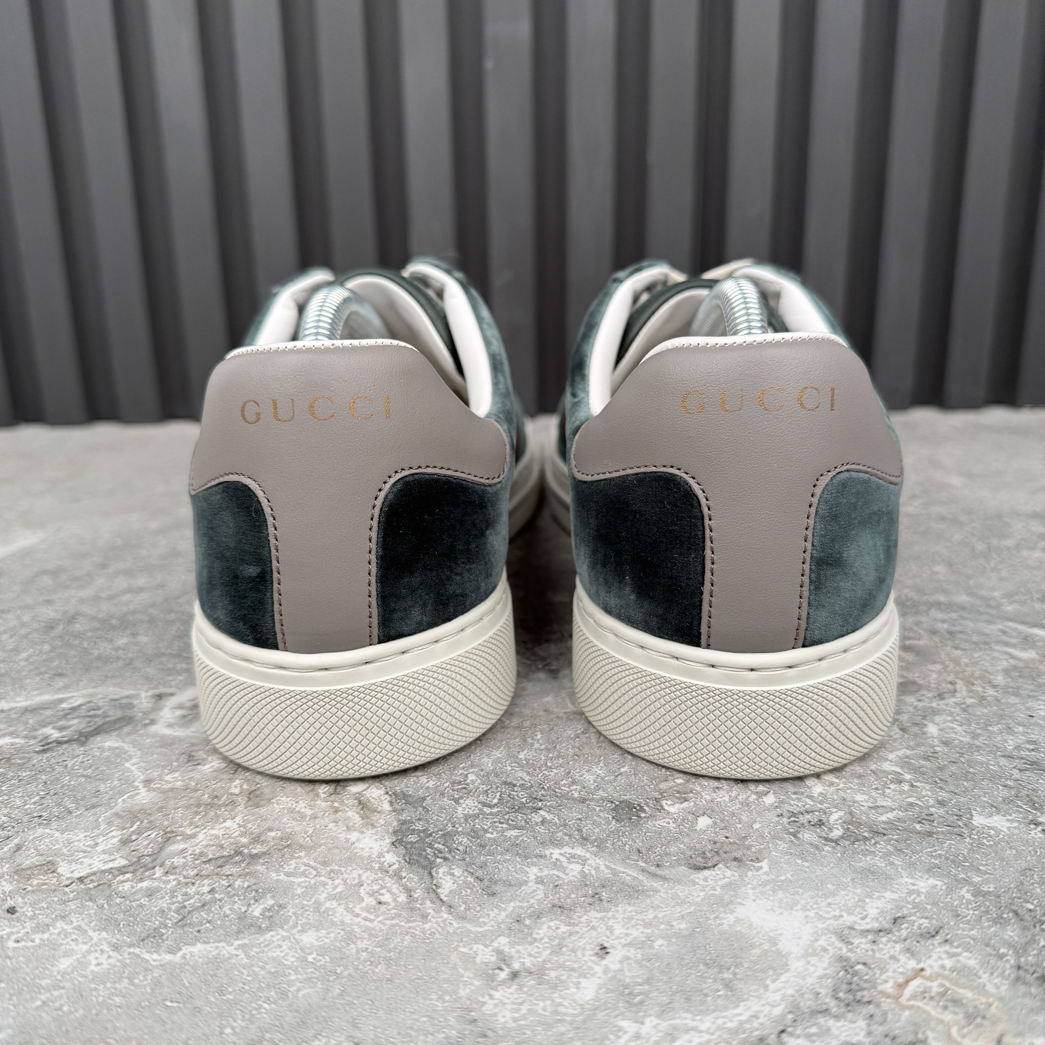 Gucci GUCCI Ace Web Low Top Sneakers Velour Size US 7.5 / EU 40-41 - 8 Thumbnail