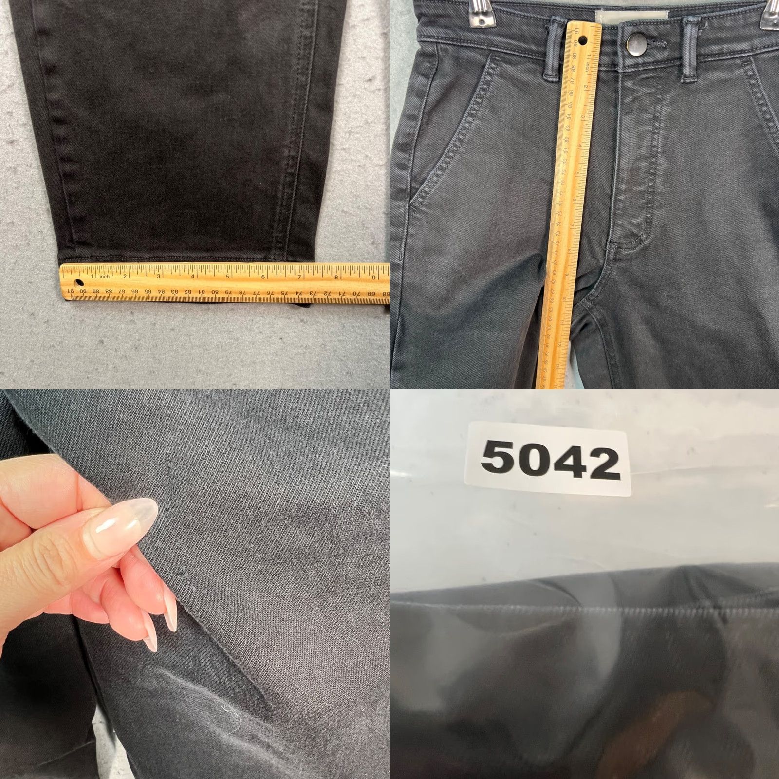Everlane Everlane Womens Size 2 Cropped Black Denim Straight Leg Cotton Blend Jeans Size 26" / US 2 / IT 38 - 8 Thumbnail