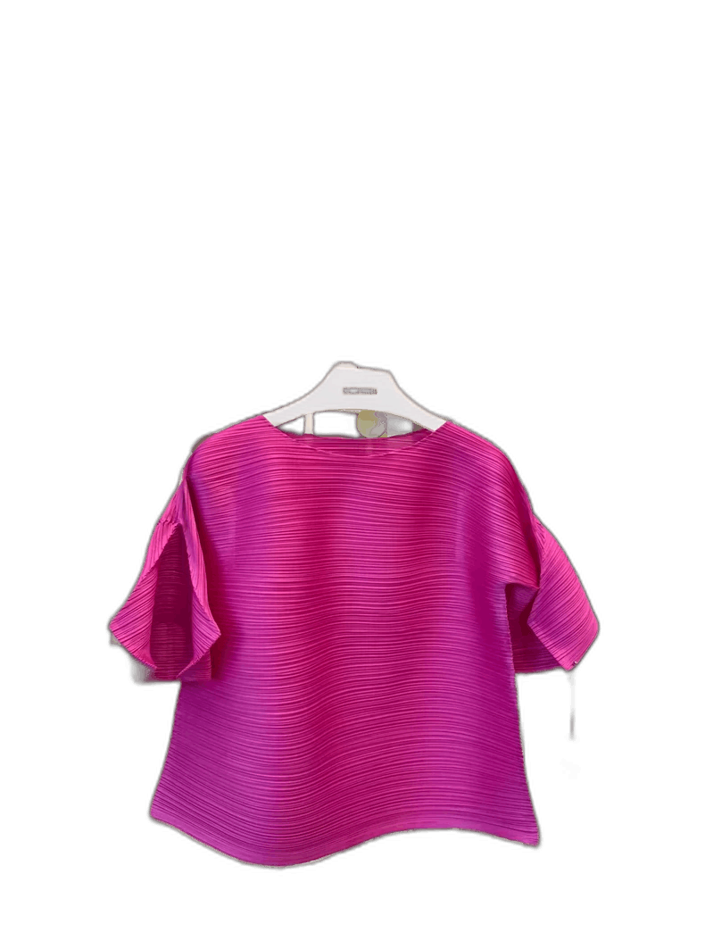 Issey Miyake Issey Miyake Pink Top with Puff Sleeves Size M / US 6-8 / IT 42-44 - 1 Thumbnail