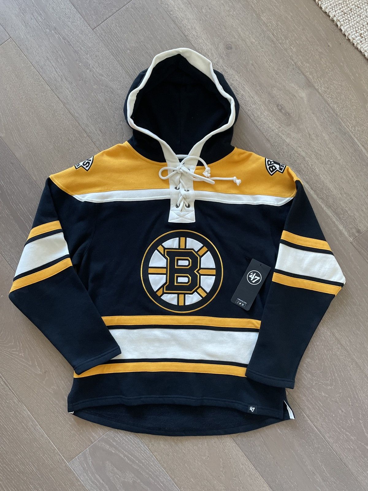 NHL 47 Brand Boston Bruins NHL Lacer Hoodie Jersey Size US M / EU 48-50 / 2 - 1 Thumbnail