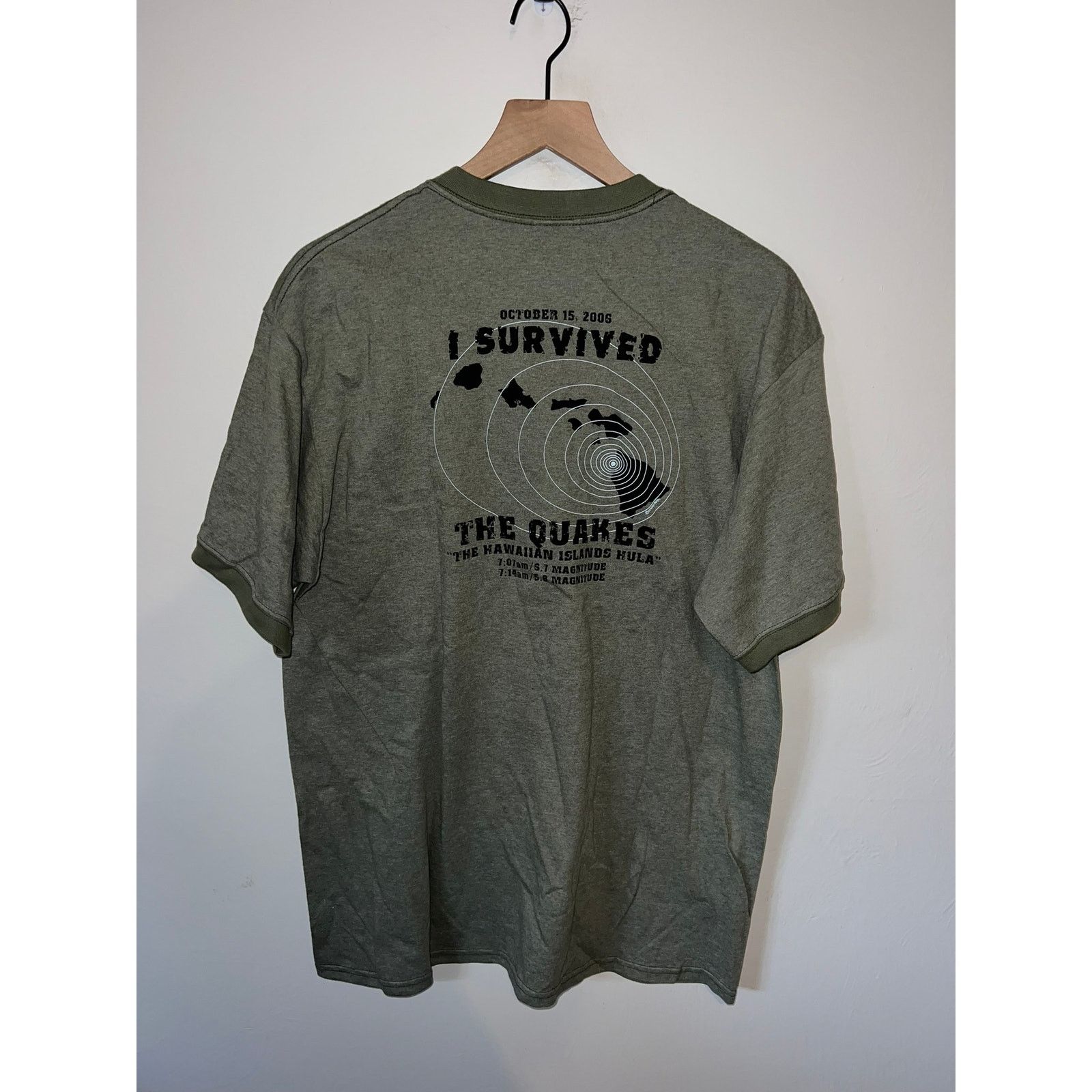 Vintage Vintage Crazy Shirts I Survived The Quakes Shirt Tee 2005 L Size US L / EU 52-54 / 3 - 1 Thumbnail