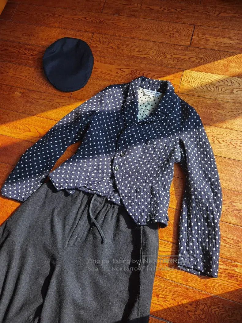 Comme des Garcons Comme des Garcons Black and blue polka dot wool coat Size S / US 4 / IT 40 - 1 Thumbnail