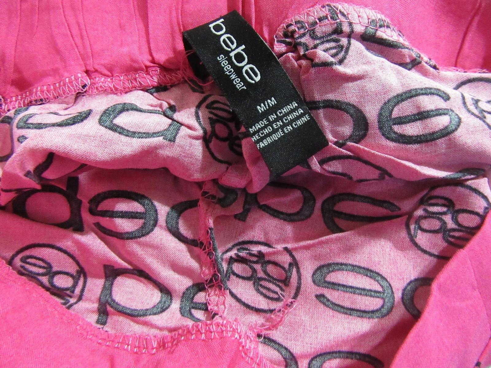 United Colors Of Benetton bebe Sleepwear Pajama Pants Bottoms All Over Logo Print Pink Size ONE SIZE - 4 Thumbnail