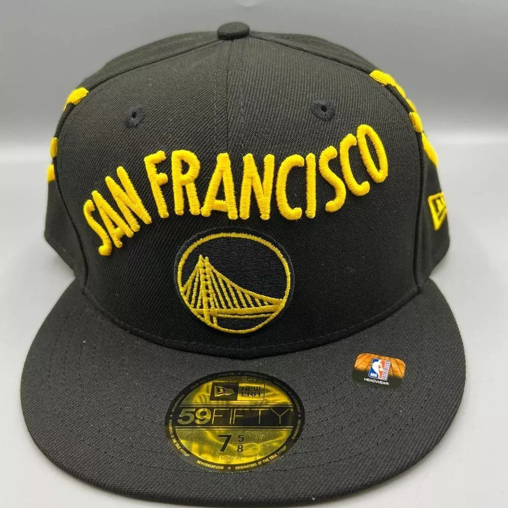 New Era Golden State Warriors Hat Men 7 5/8 59Fifty New Era Fitted Size ONE SIZE - 1 Thumbnail