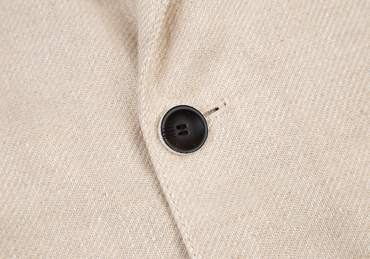 Armani Collezioni Linen 3-Button Jacket in Ivory Size 52 Size US XXS / EU 40 - 5 Thumbnail